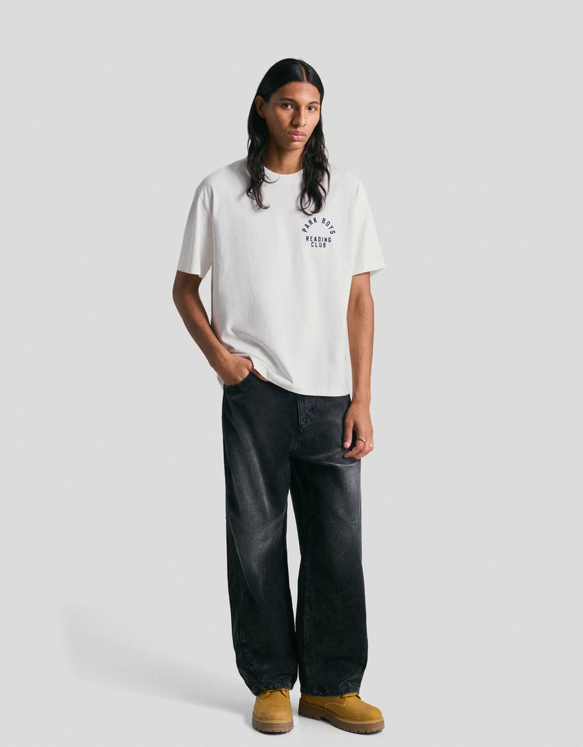 Short sleeve T-shirt with print-Off white