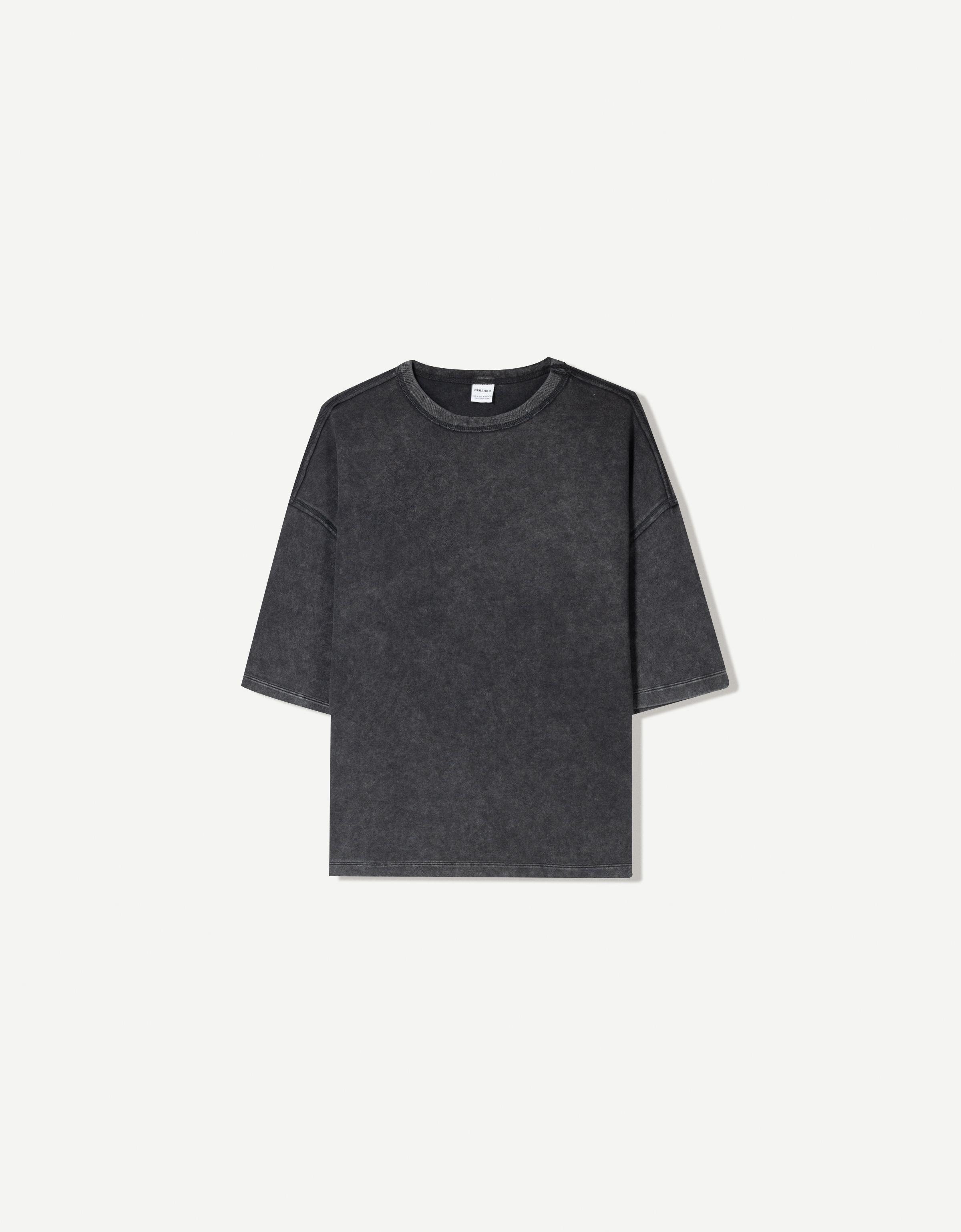 Oversize short sleeve interlock T-shirt - Basics - Men | Bershka