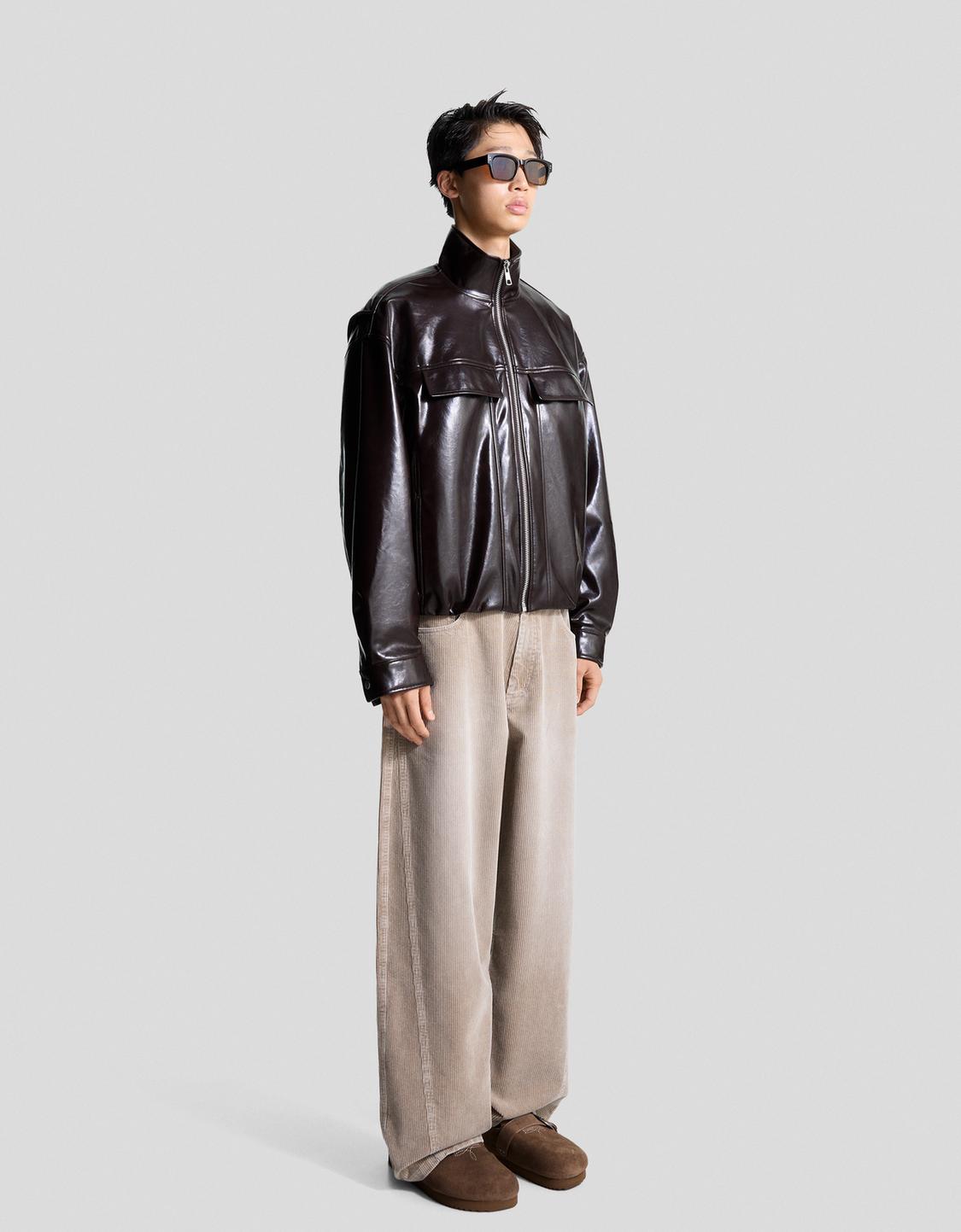 Leather effect jacket