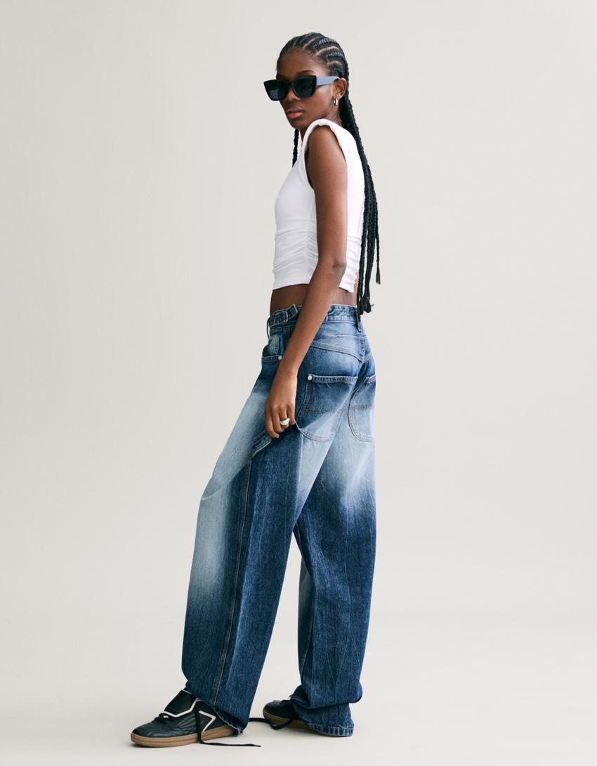 Carpenter Jeans Jeans Larghi Bershka Bershka Adjustable Waist