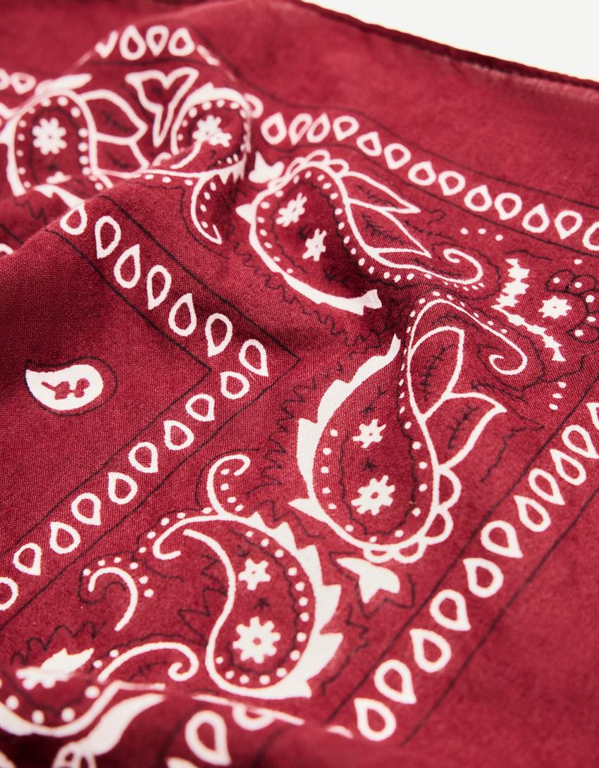 Desenli fular-Bordo-1