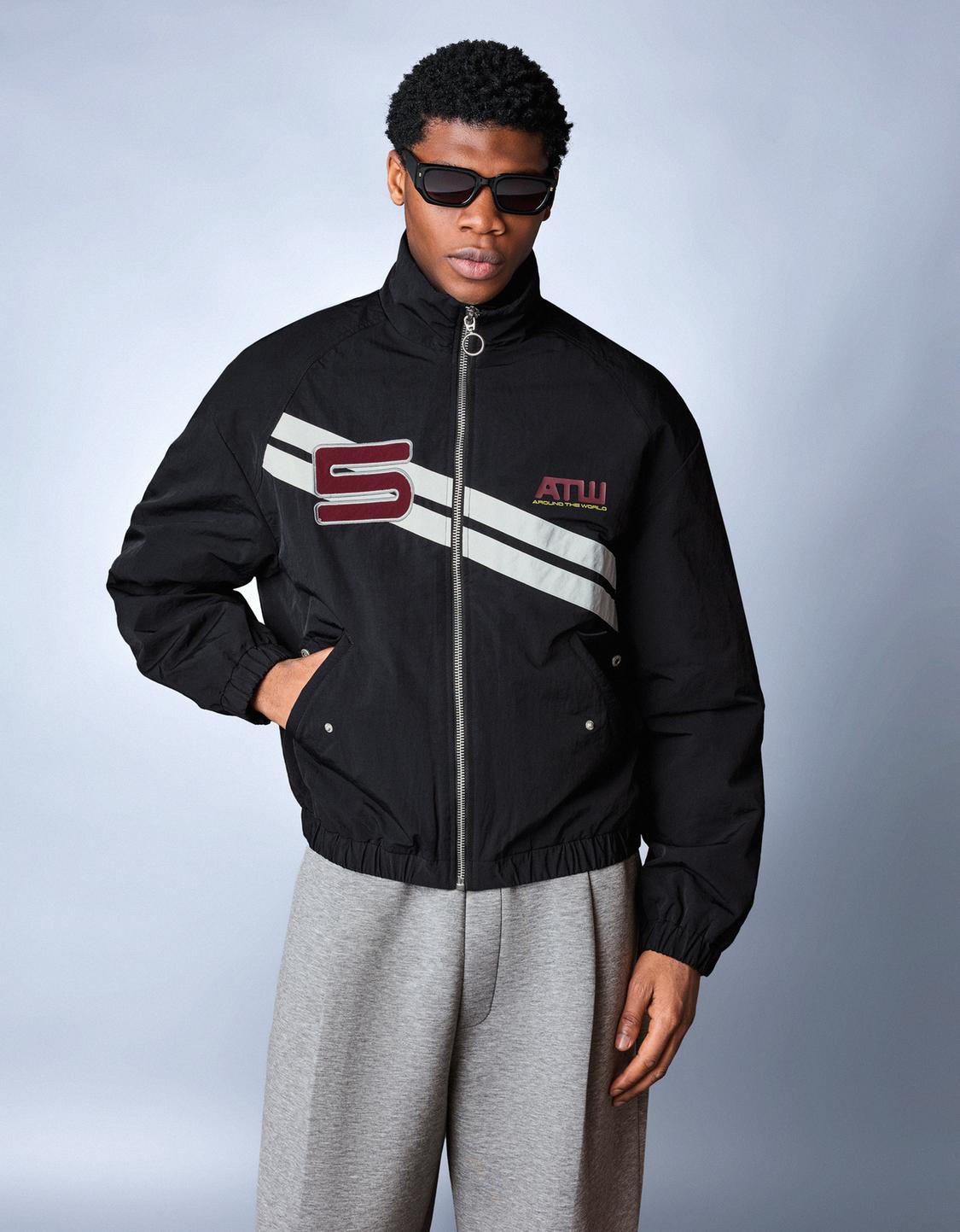 Cazadora cremallera print