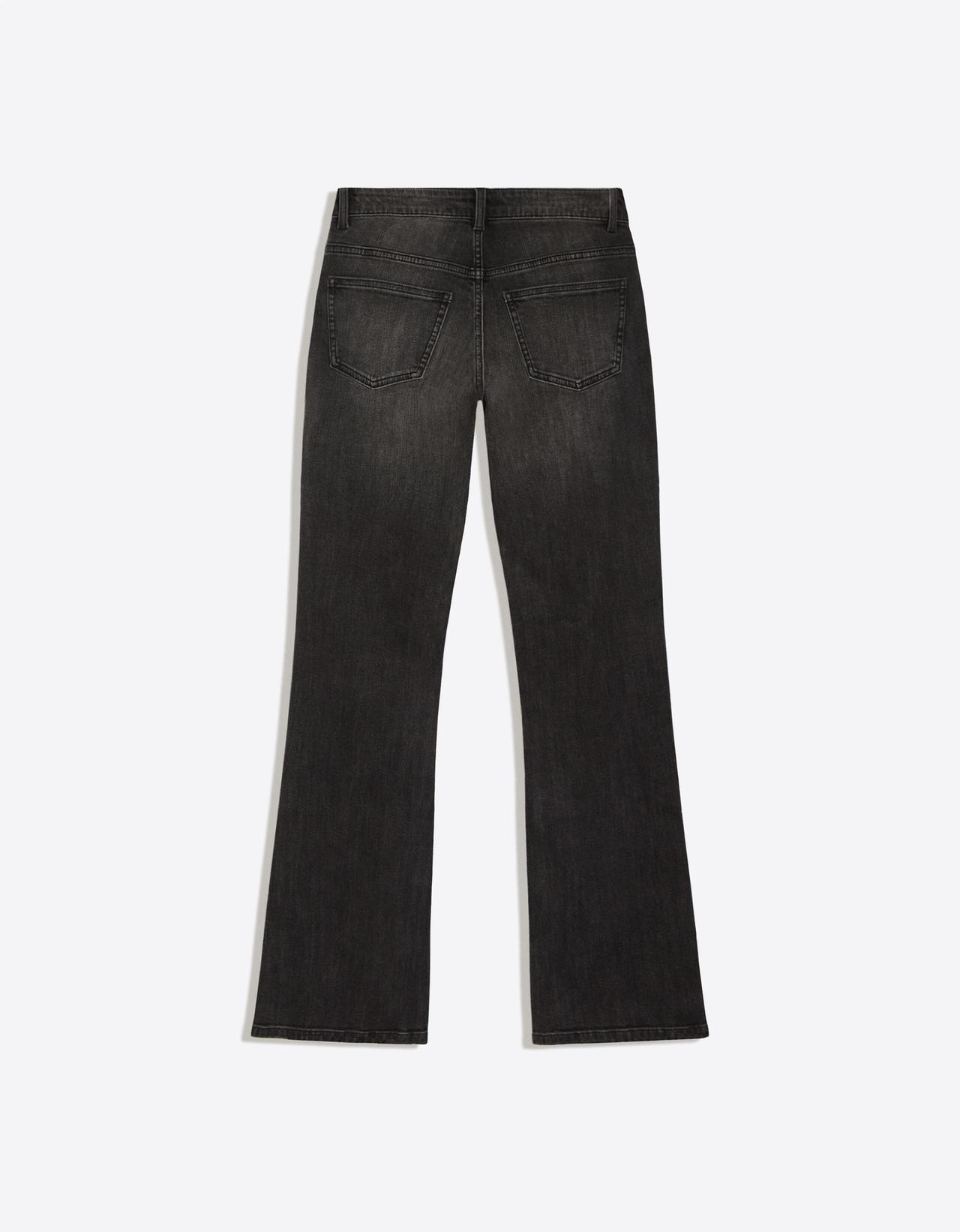 Low-rise slim fit boot-cut jeans — Black