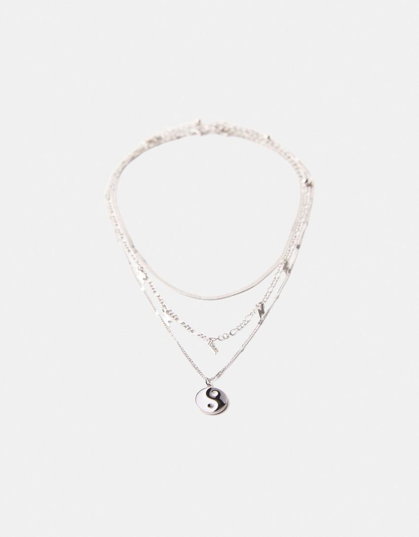 3-pack of lightning bolt necklaces-Silver-2