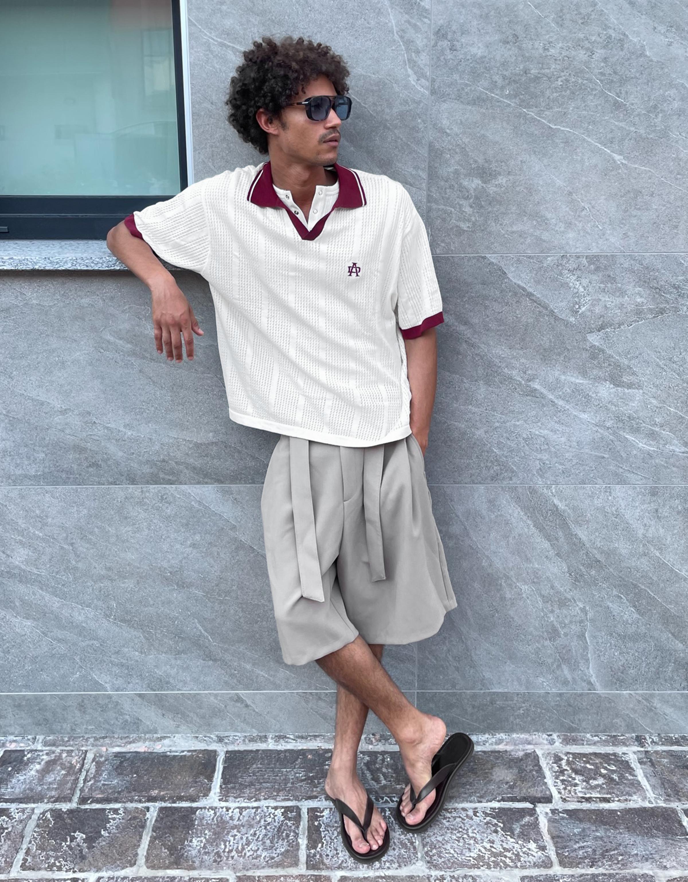 Bershka Kısa kollu baskılı polo görsel 4