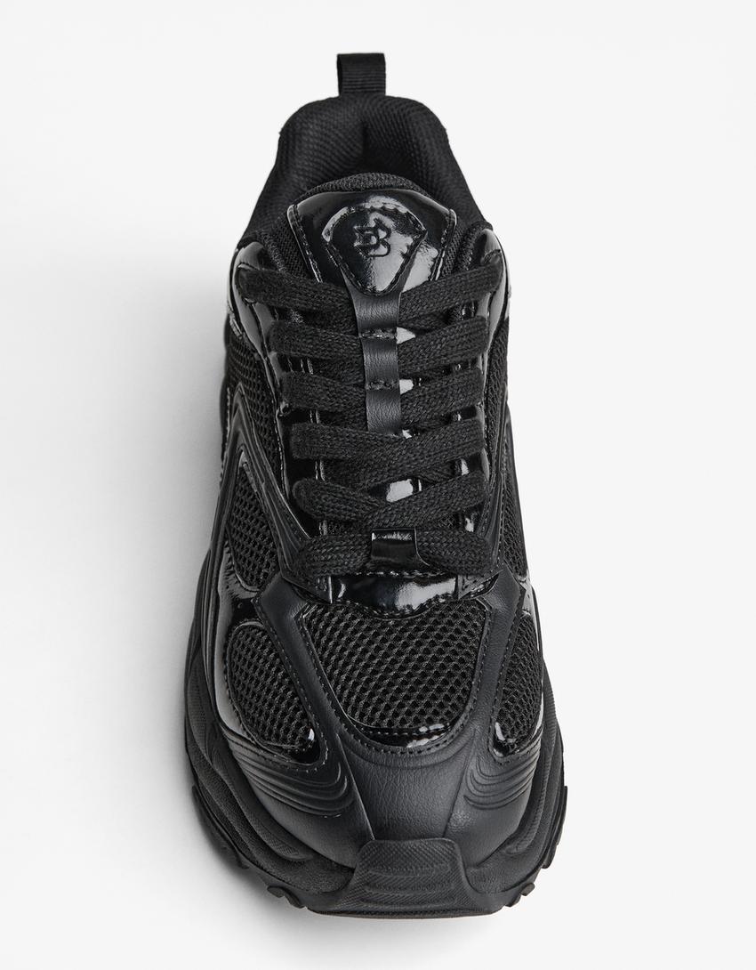 Baskets semelle épaisse-Noir