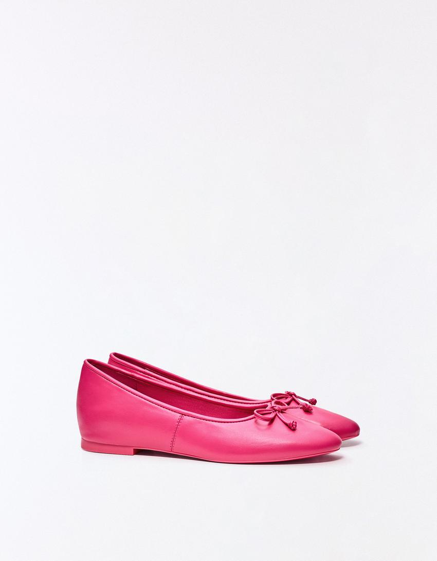 Ballerinas with bow-FUCHSIA