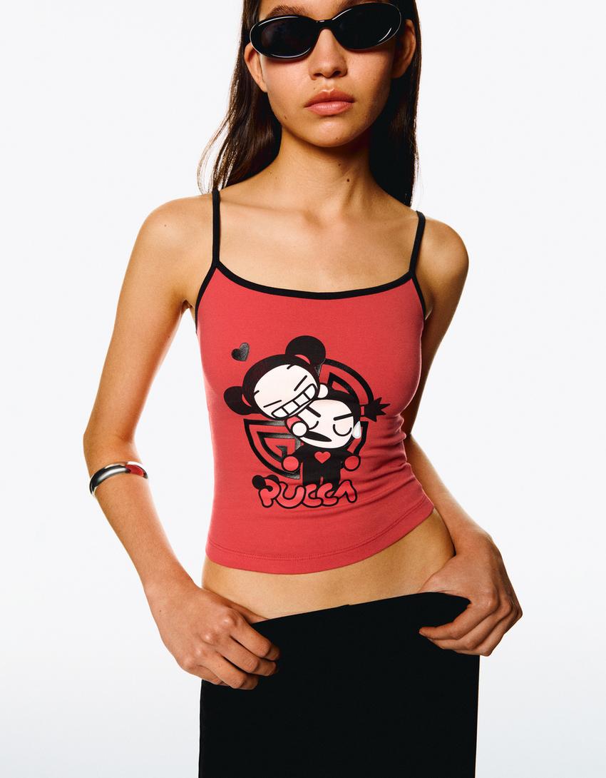 Top Pucca tirantes-Rojo-1
