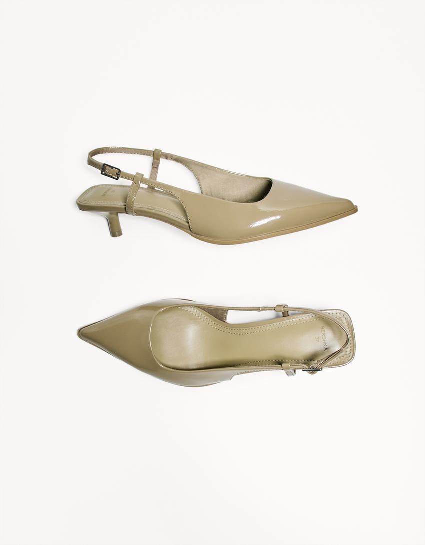 حذاء بكعب قطة-أخضر