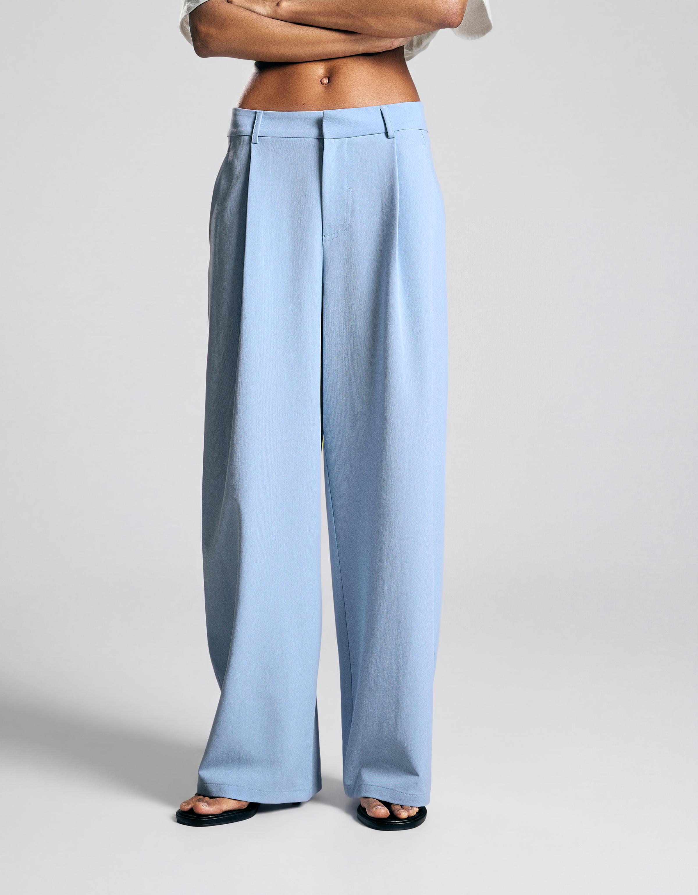 Çift kumaşlı hacimli pantolon - Görsel 135