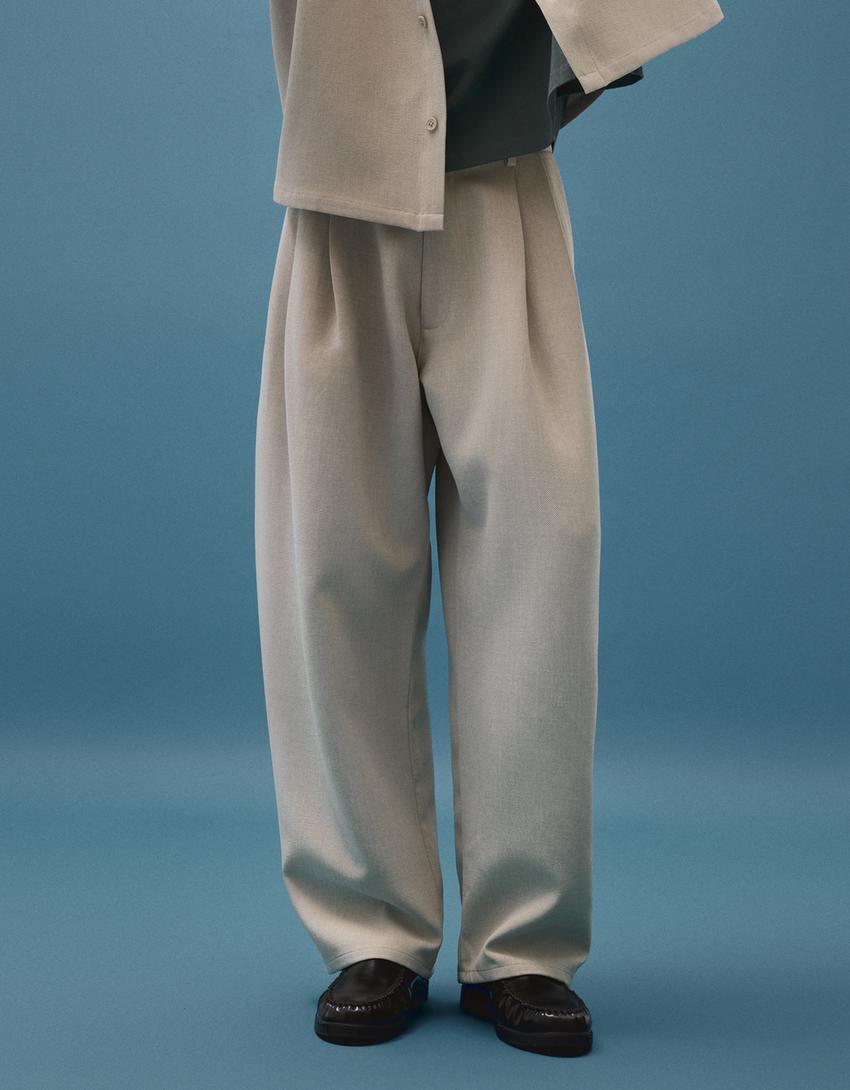 Παντελόνι super baggy tailored fit-Πέτρα