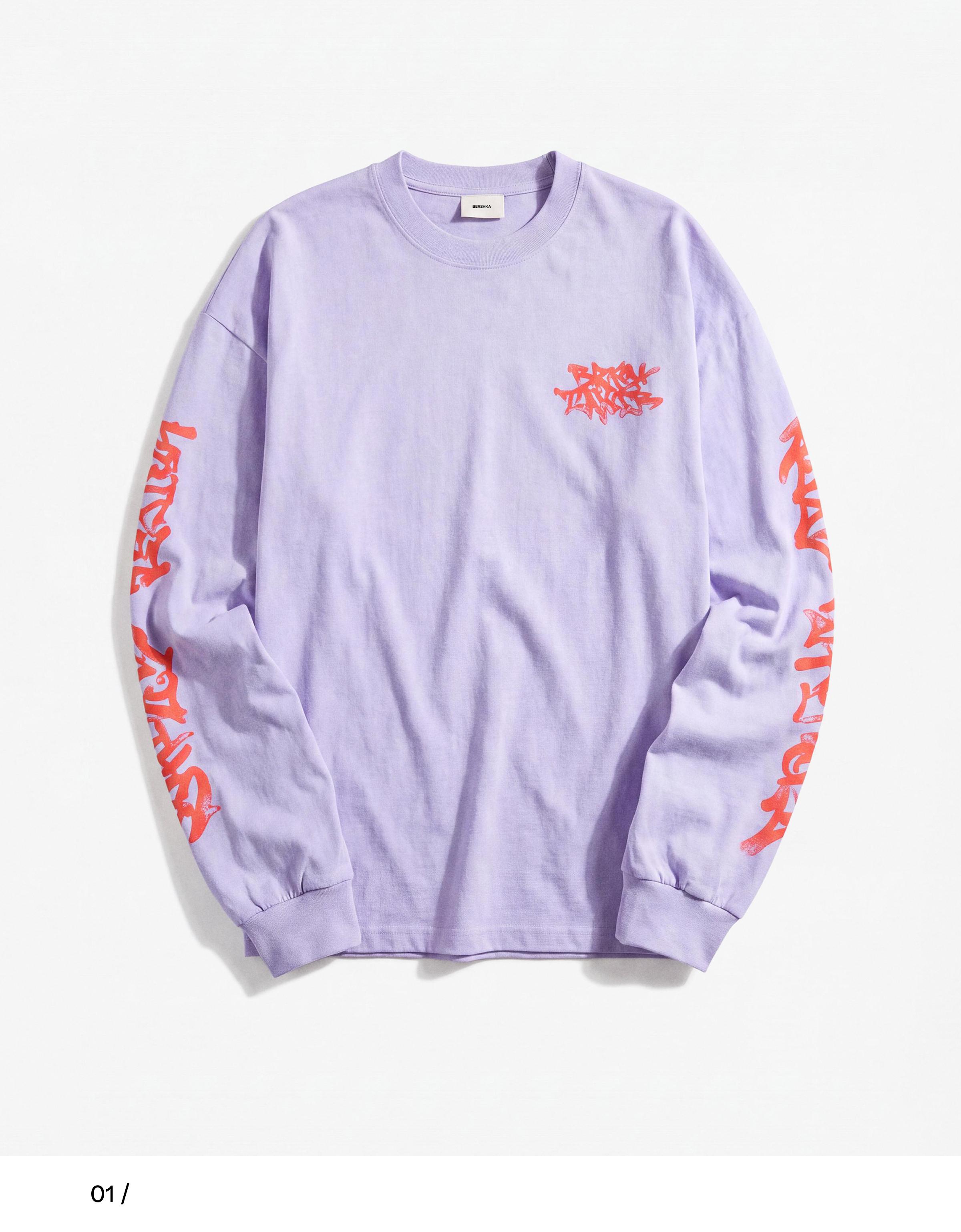 Long-sleeve print T-shirt — Violet