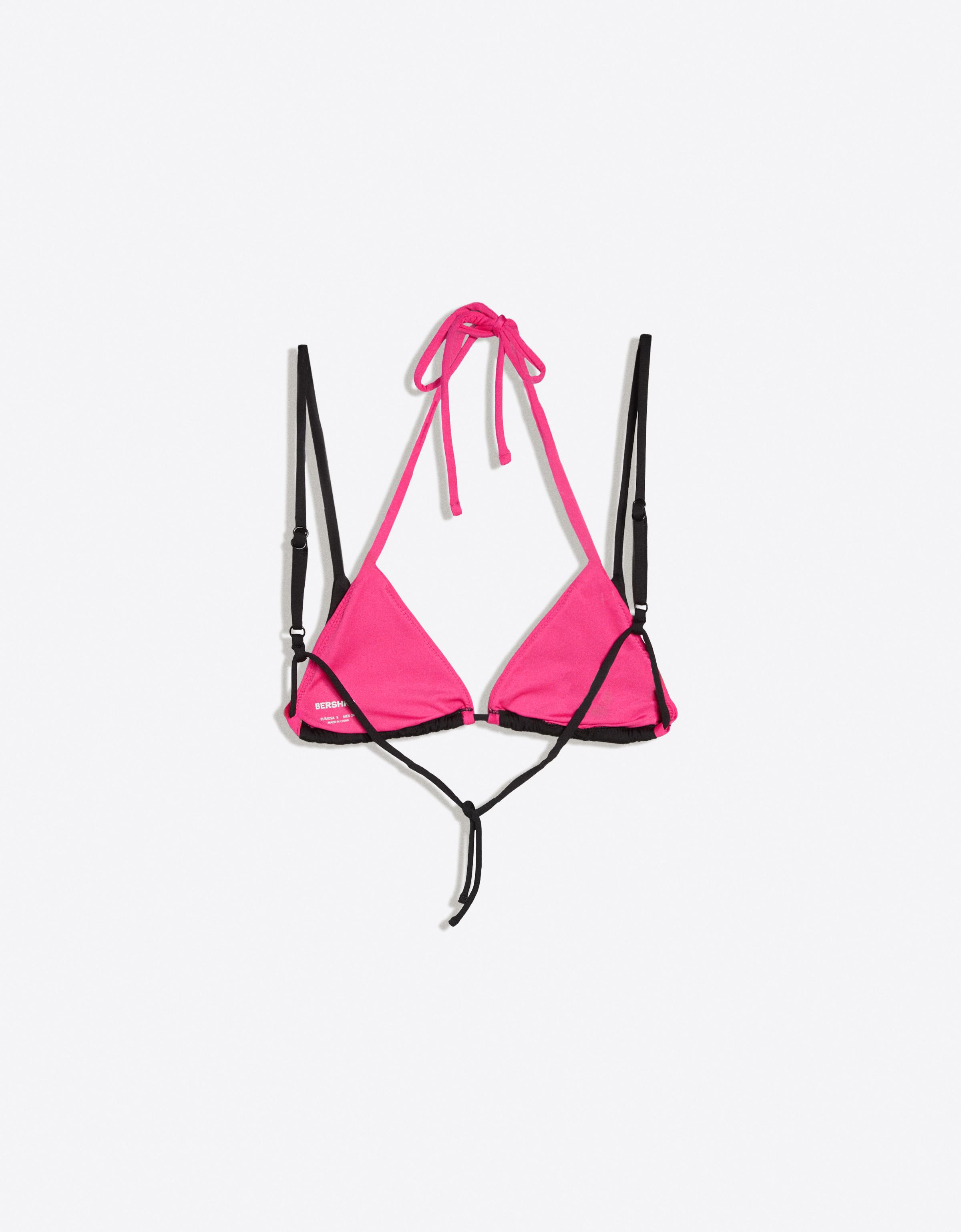 Layered bikini top — Black