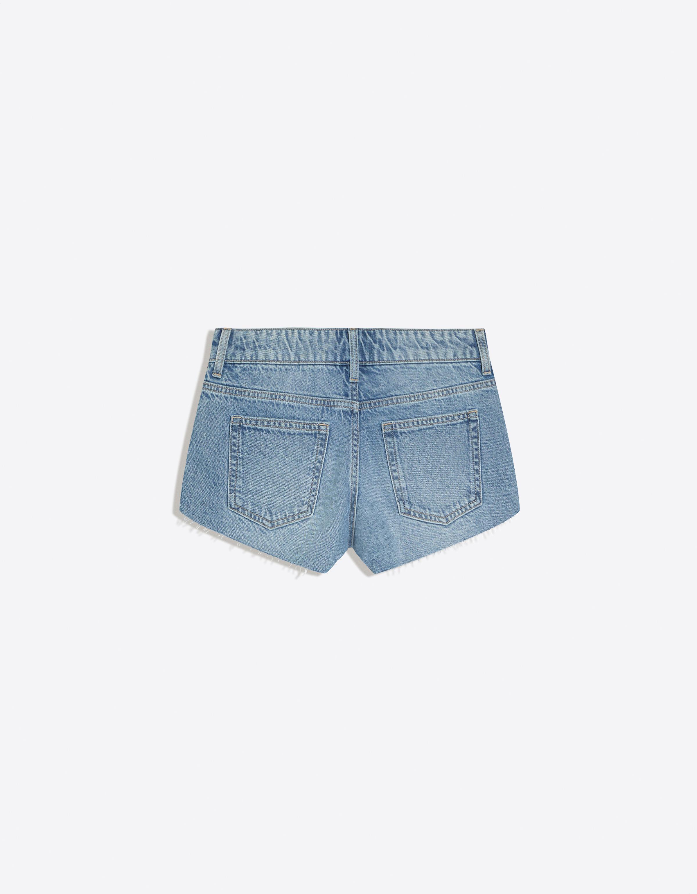 Shimmery denim shorts