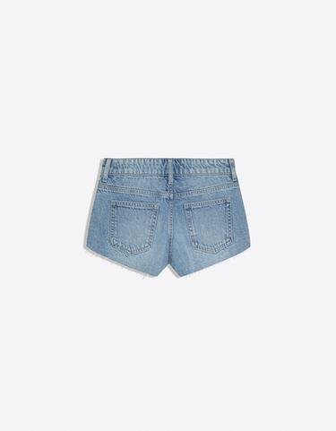 Rhinestone denim shorts — Light blue 6