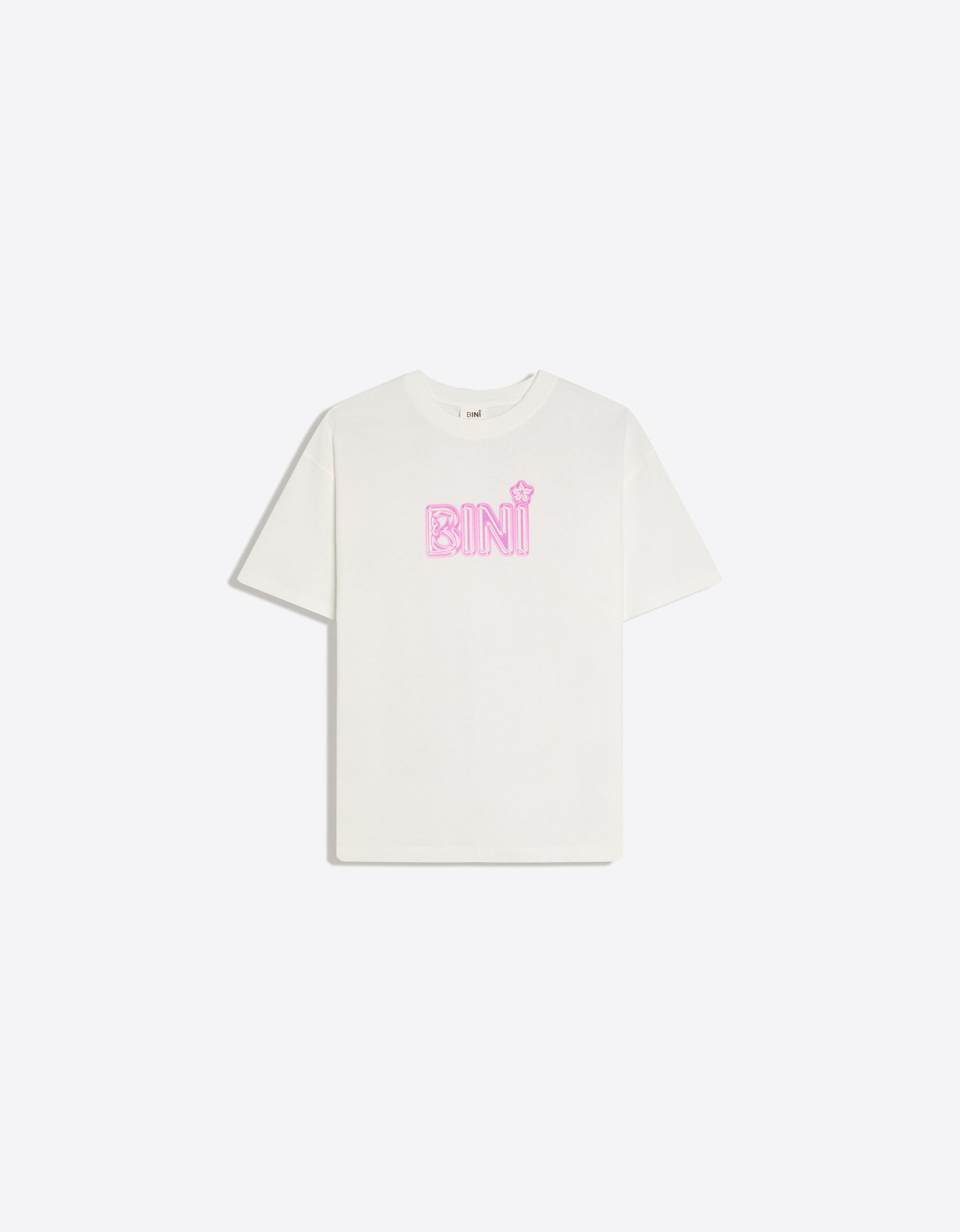 Bershka BINI baskılı oversize tişört görsel 3
