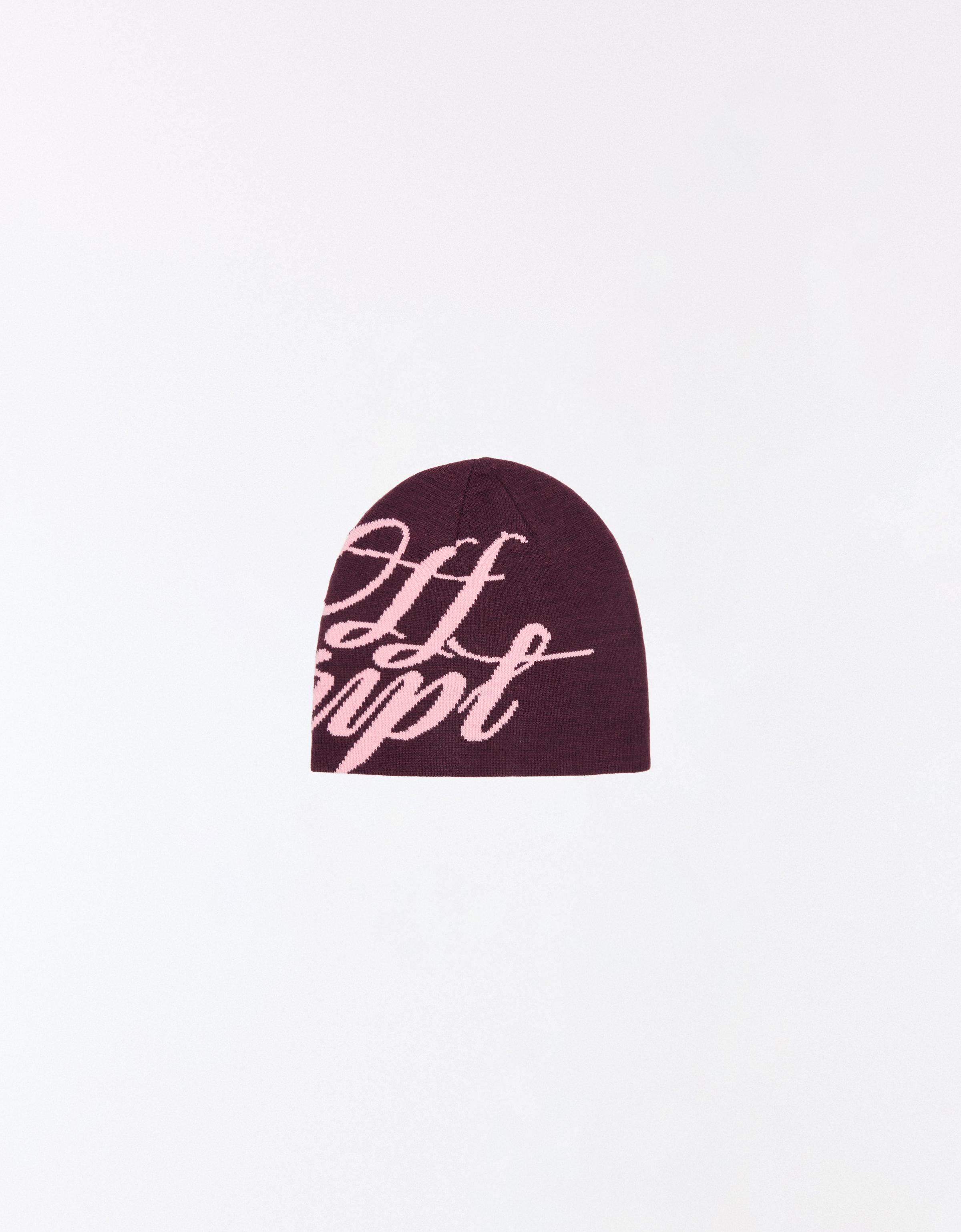 Graphic beanie — Burgundy