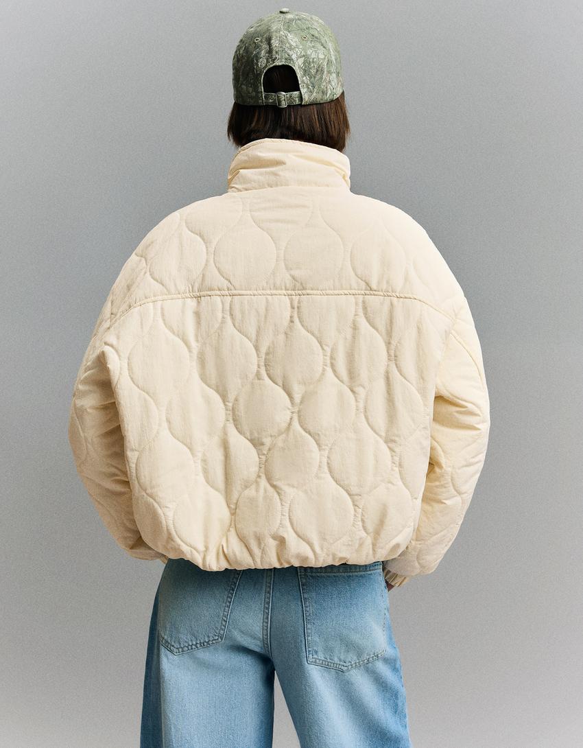 Puffer jacket-Cream