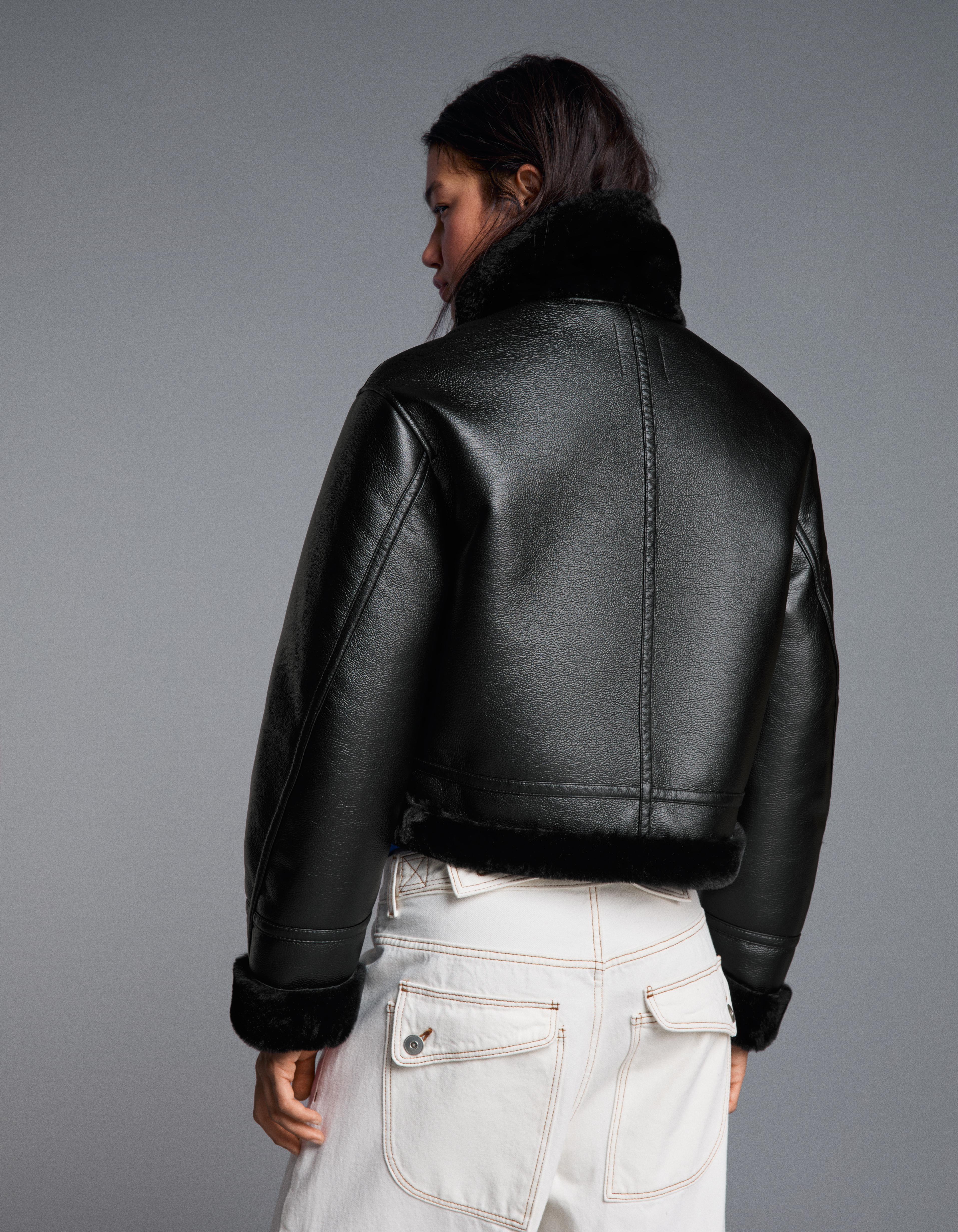 Bershka Çift yüzlü kısa ceket görsel 7