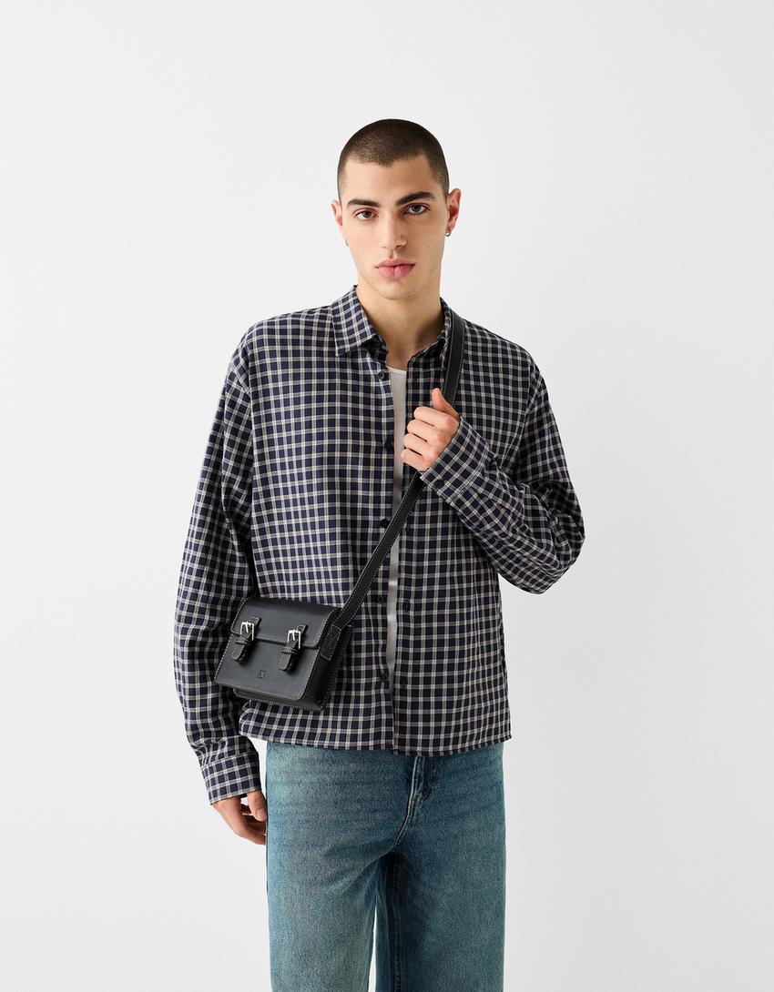 Sac bandoulière rabas boucles-Noir-1