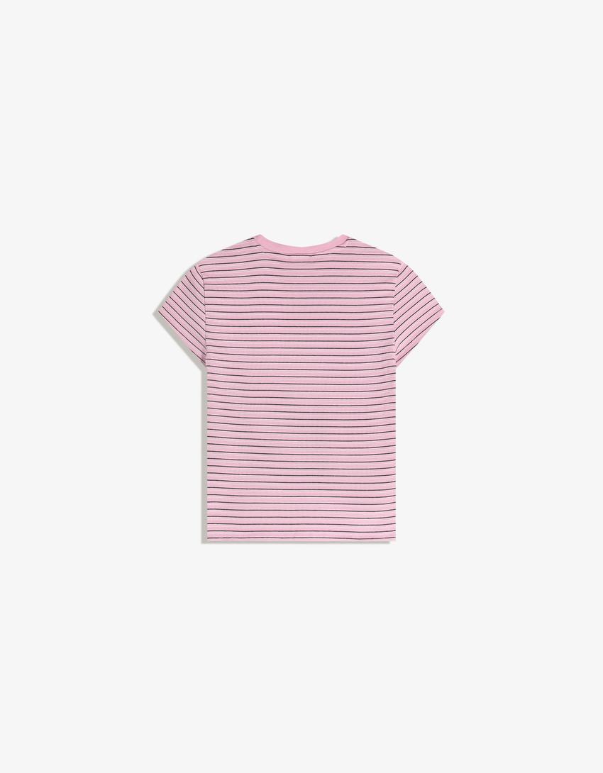 Short sleeve crew neck T-shirt-Black