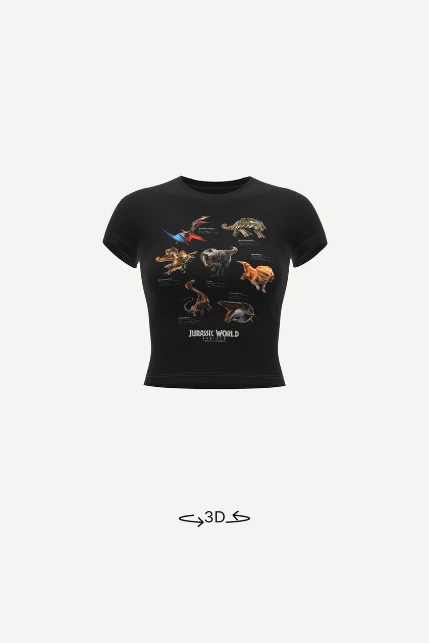 T-shirt Jurassic World manches courtes-Noir-0