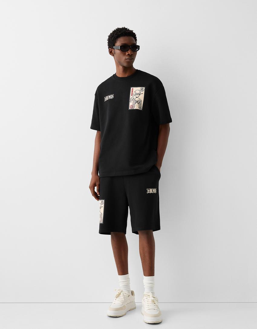 Bermuda One Piece imprimé-Noir-0