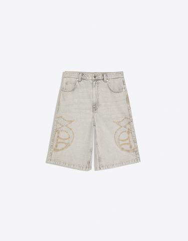Baggy denim patch Bermuda shorts — Grey 5