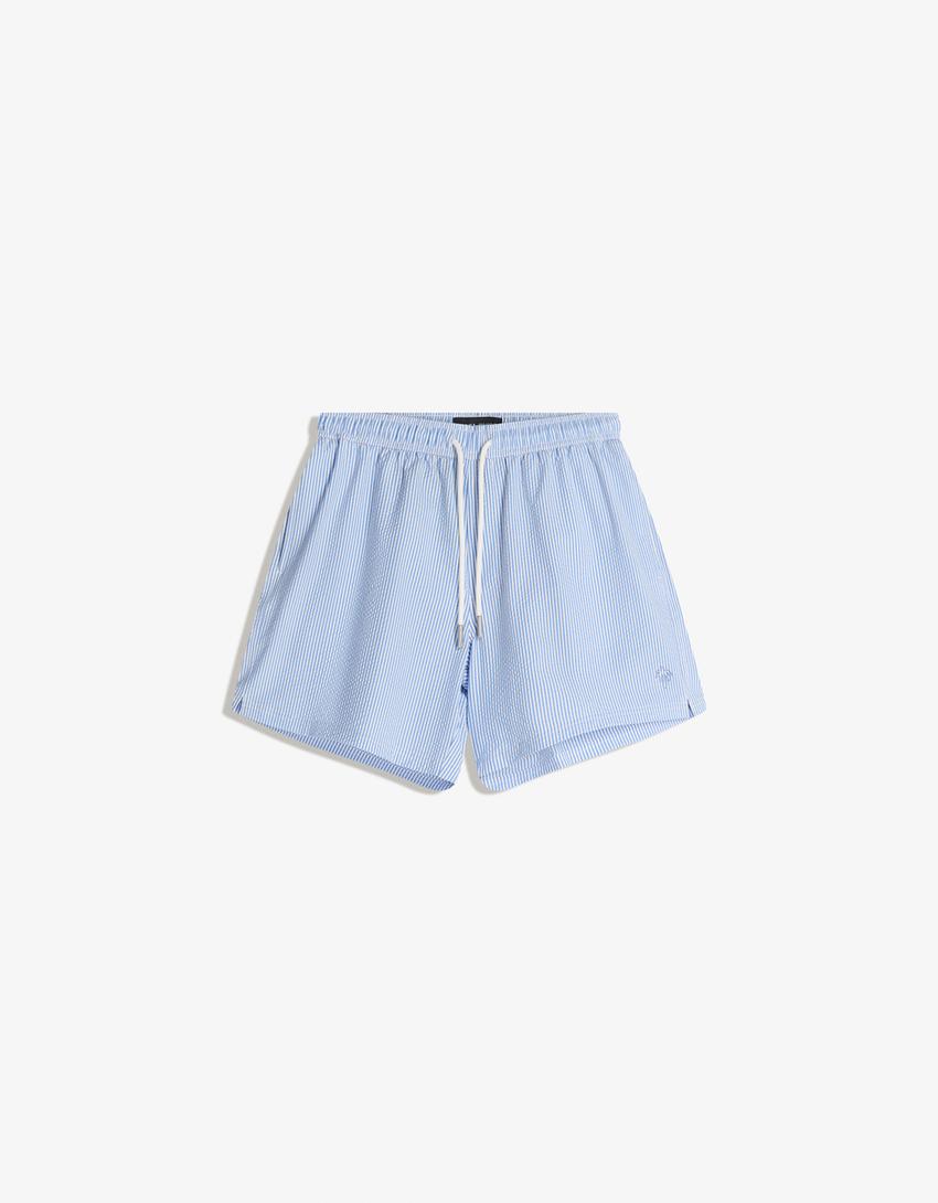 Celana renang pria boxy fit-Navy