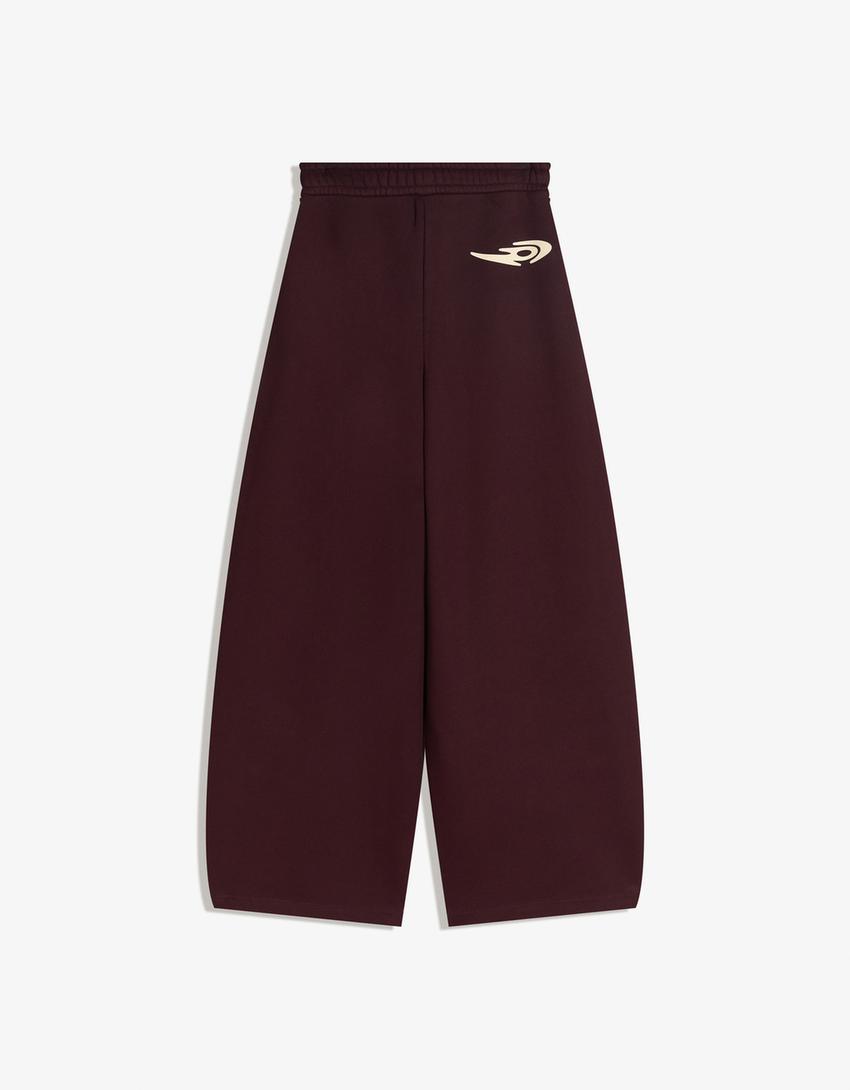 Pantaloni flaușați balloon fit out of core-Bordo