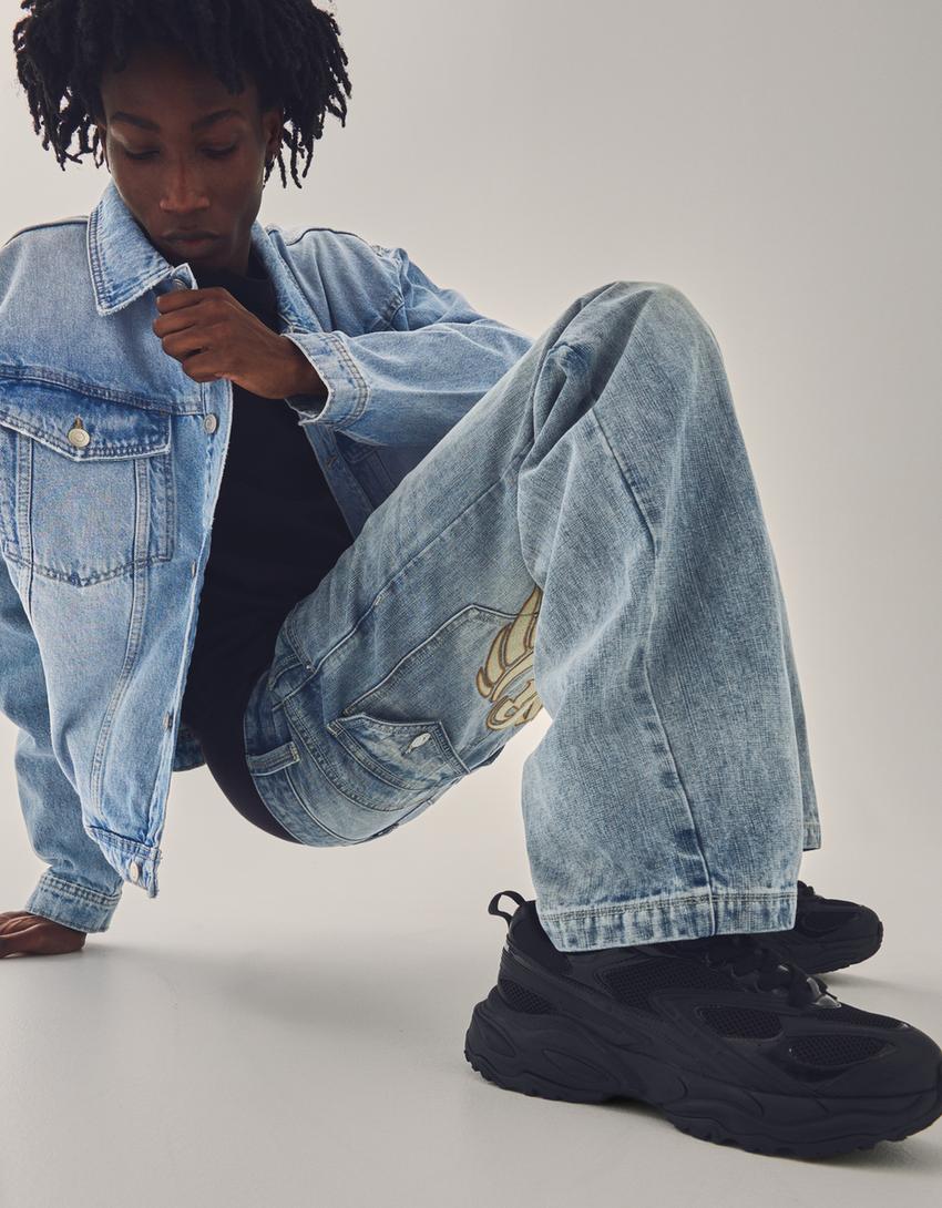 Кецове с обемна подметка-Черно