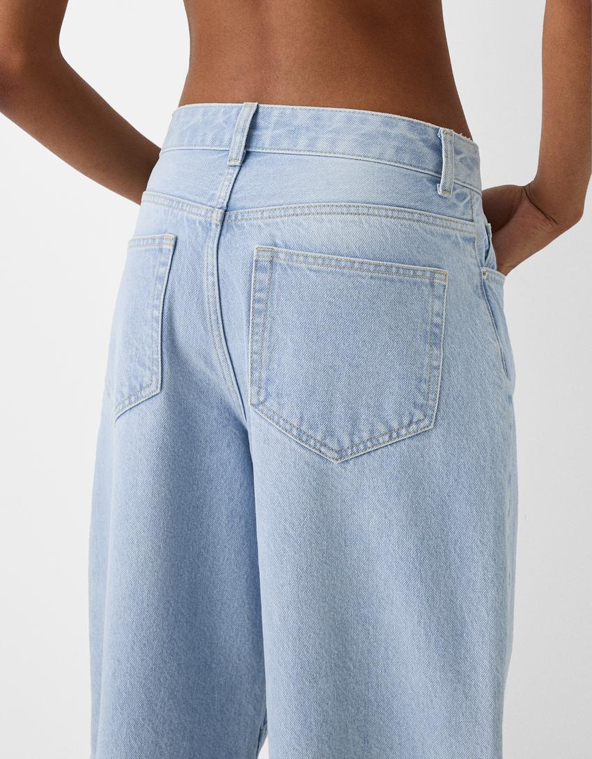 Jean barrel-Bleu lavé-2