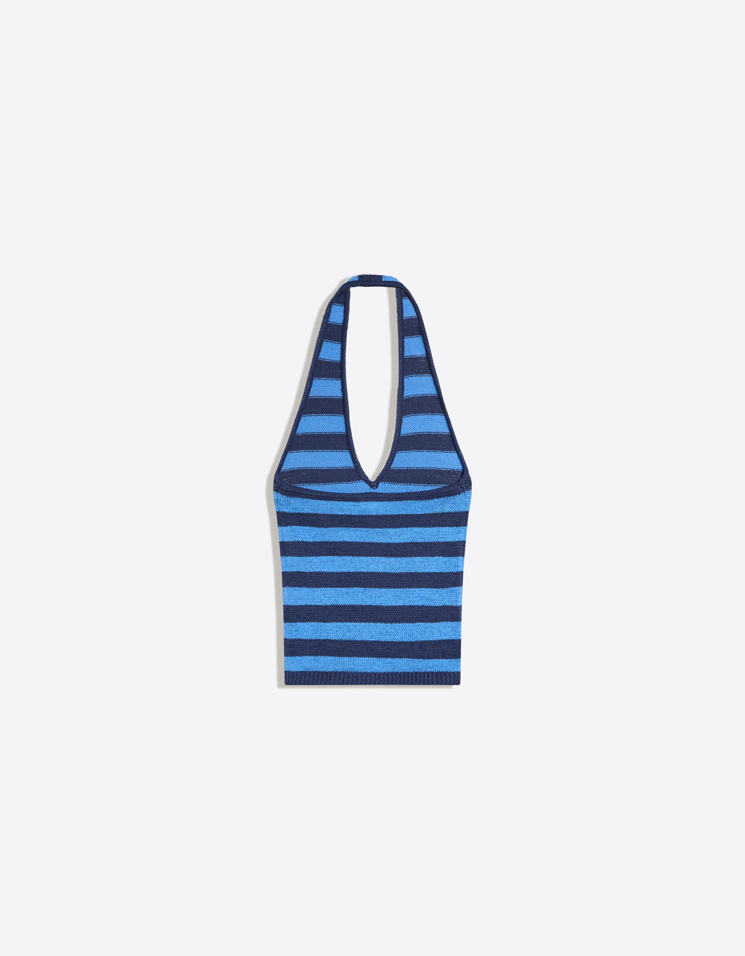 Halter knit top — Blue