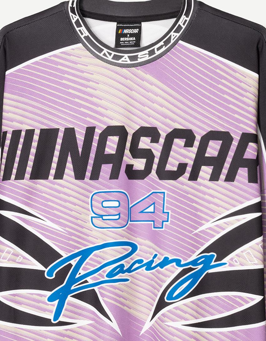Camiseta Nascar manga larga print-Negro-2