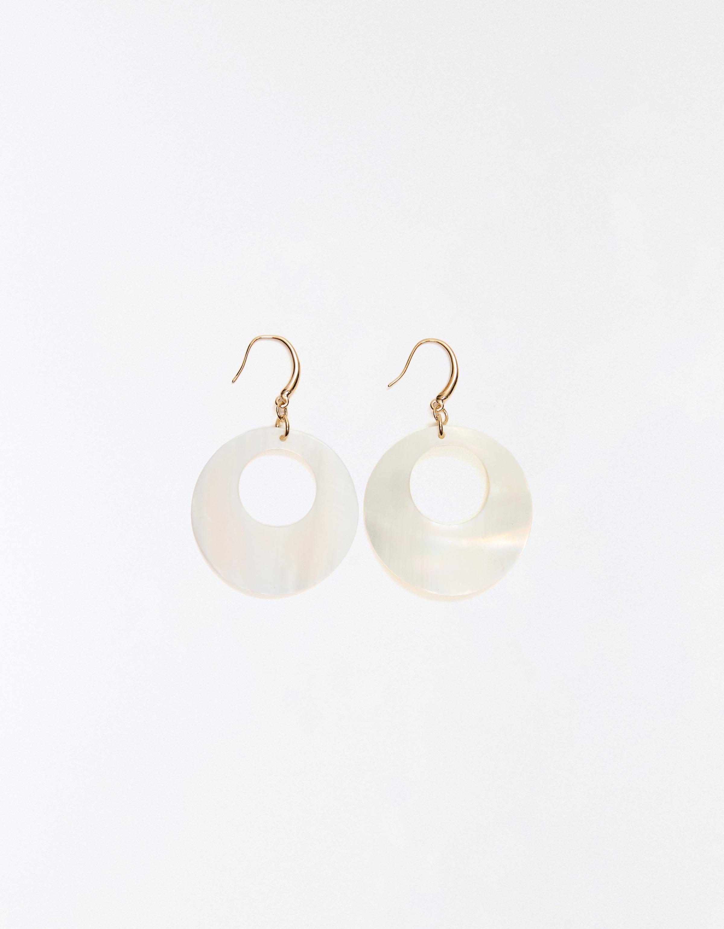 Mother of pearl earrings — White