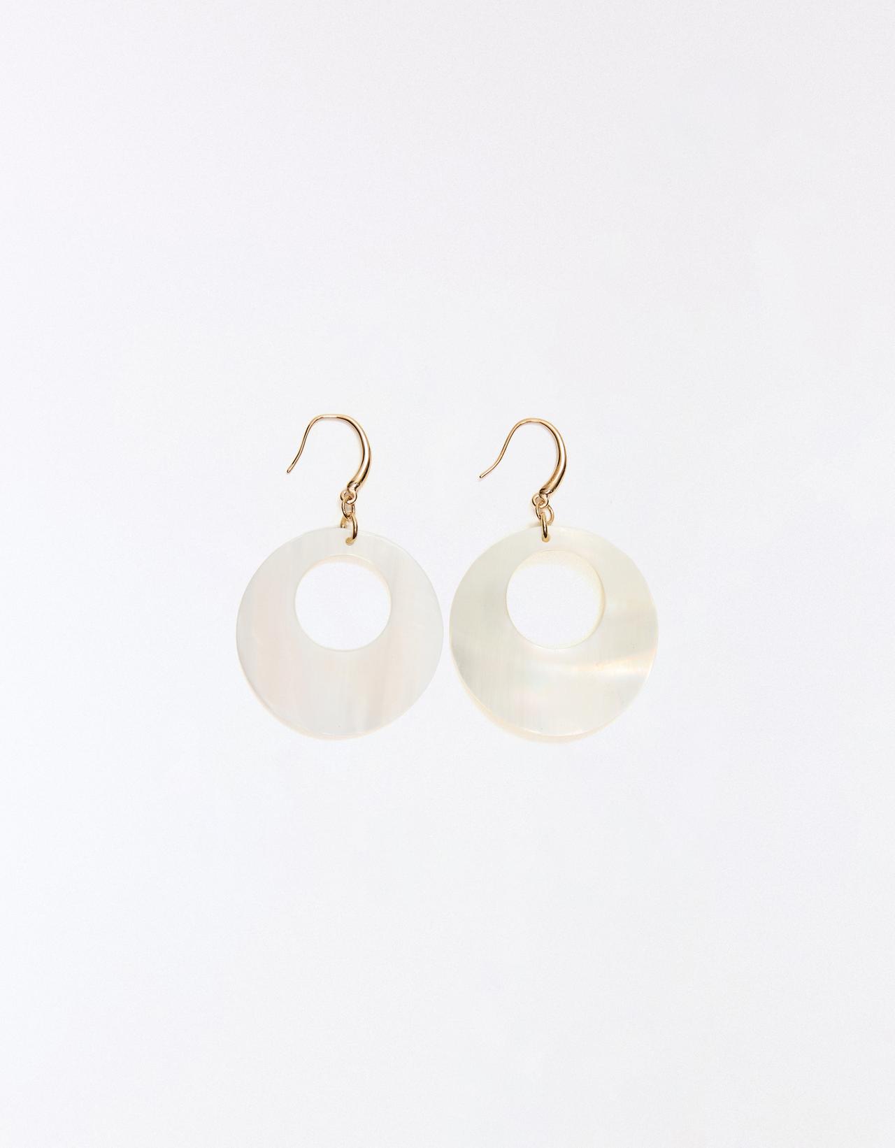 Mother of pearl earrings — White