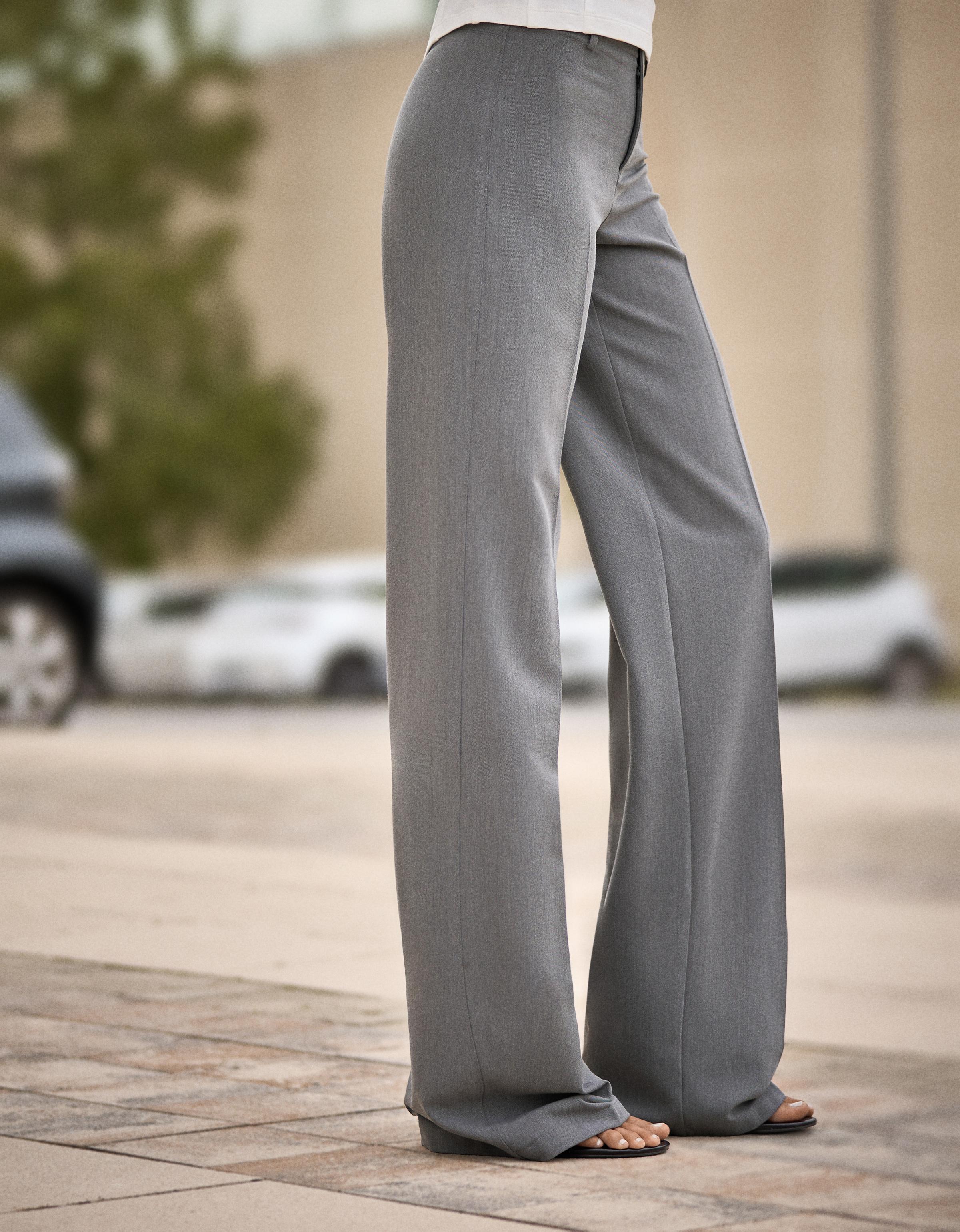Wide-leg trousers - Pants - Women | Bershka