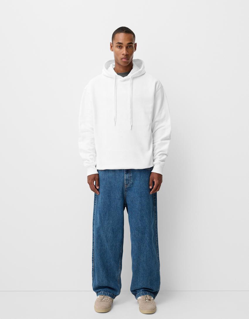 Sweatshirt oversize com capuz-Branco-3
