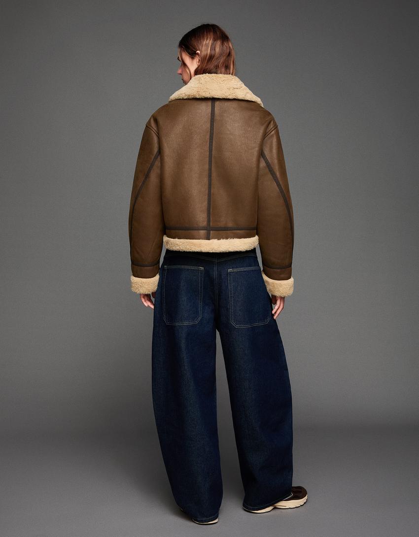 Double-faced jacket-Brown