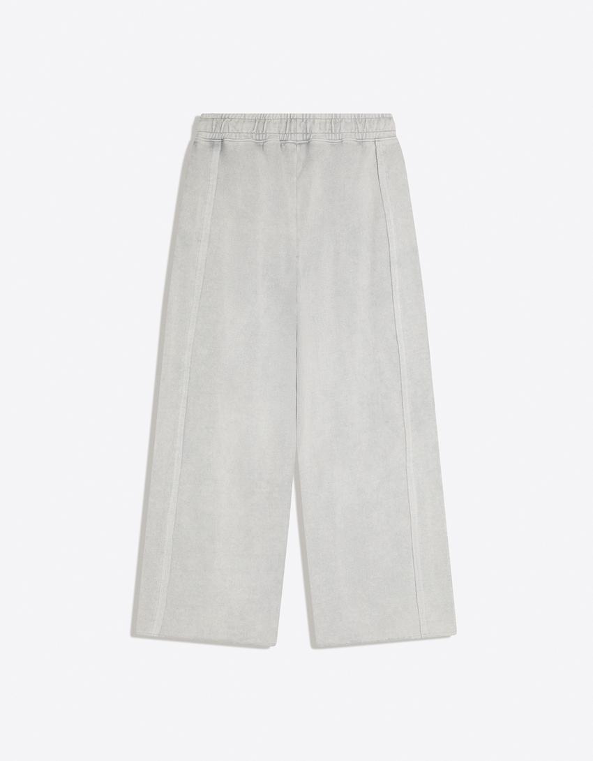 Super baggy trousers-Stone
