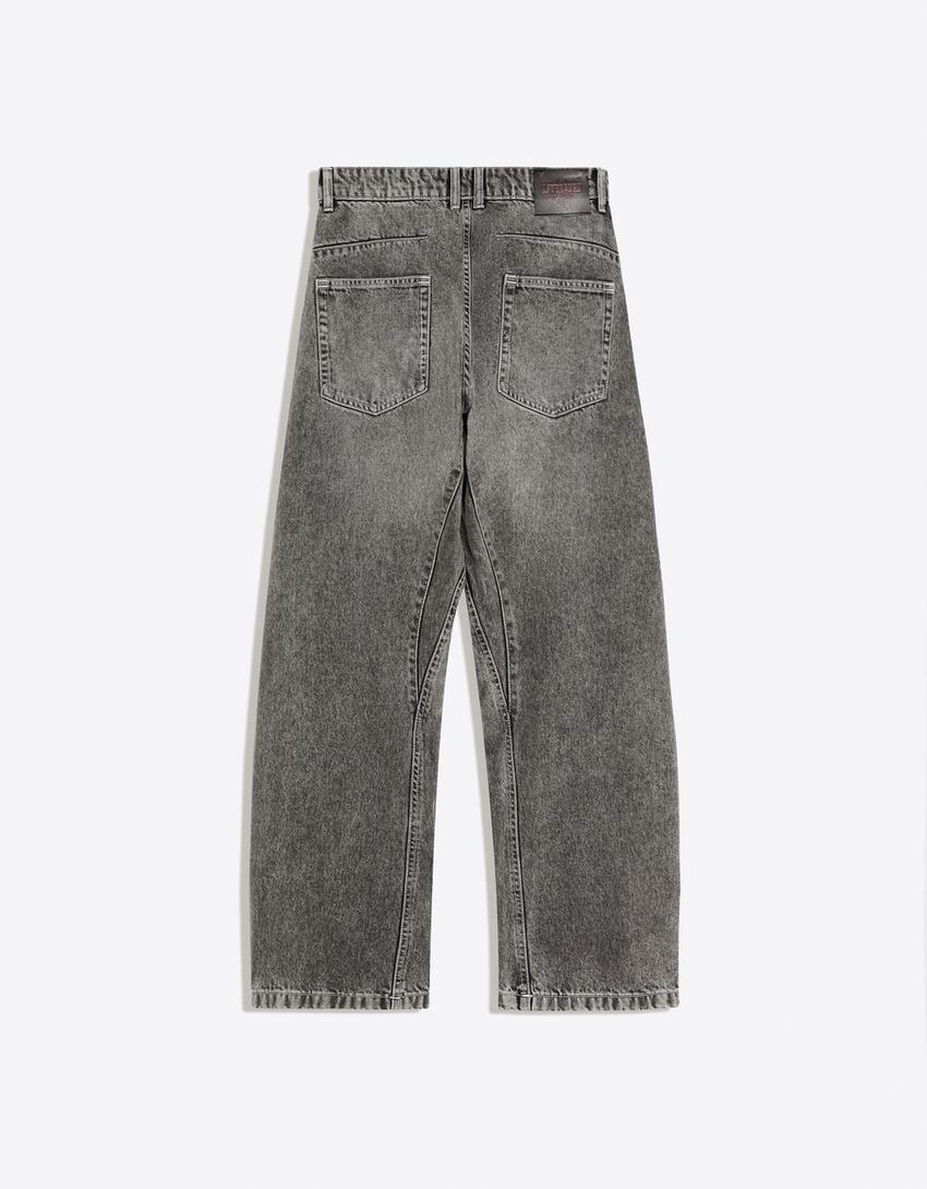 Jeansy o kroju twisted fit-Szary