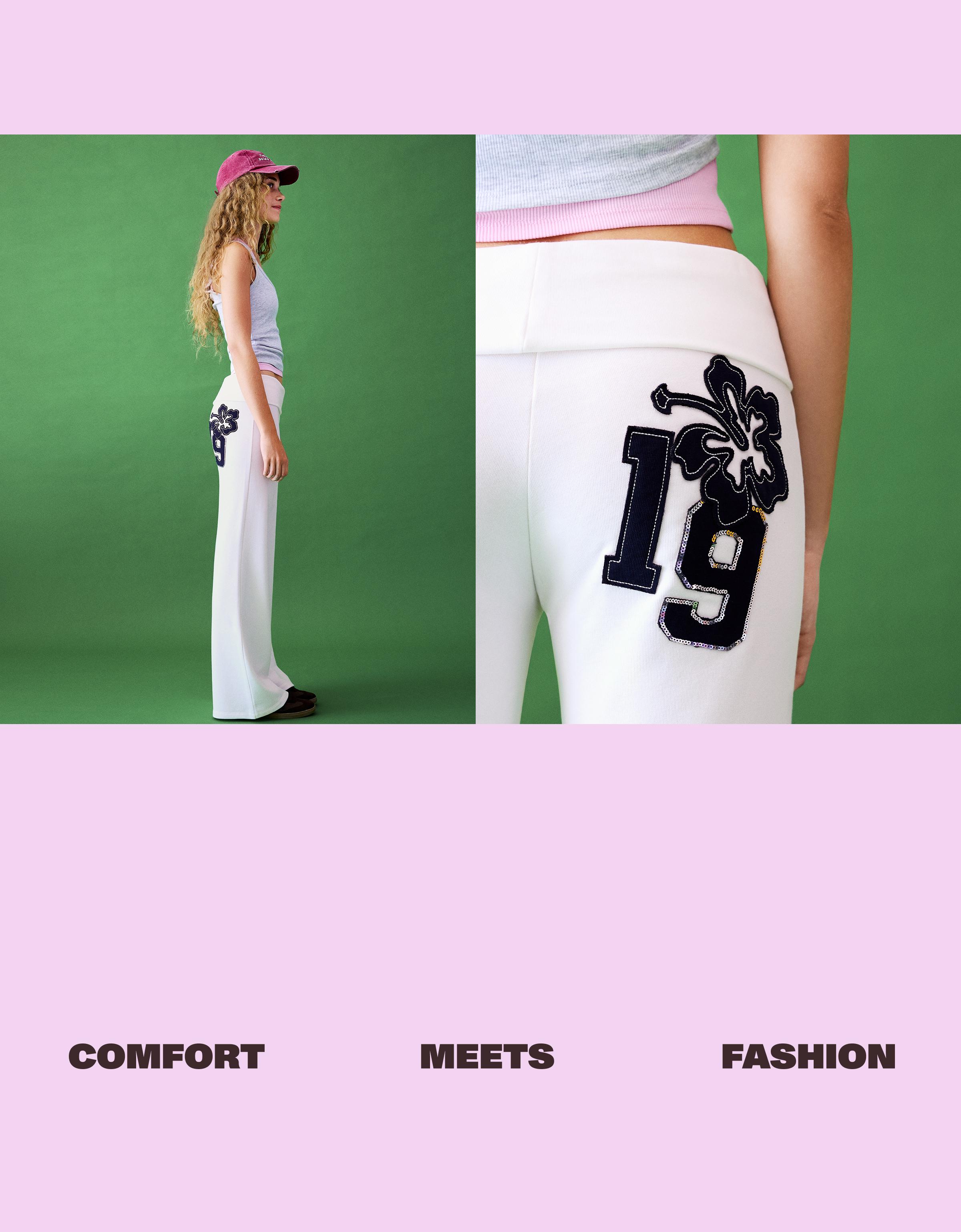 Yamalı şardonlu çan paça pantolon - Görsel 26