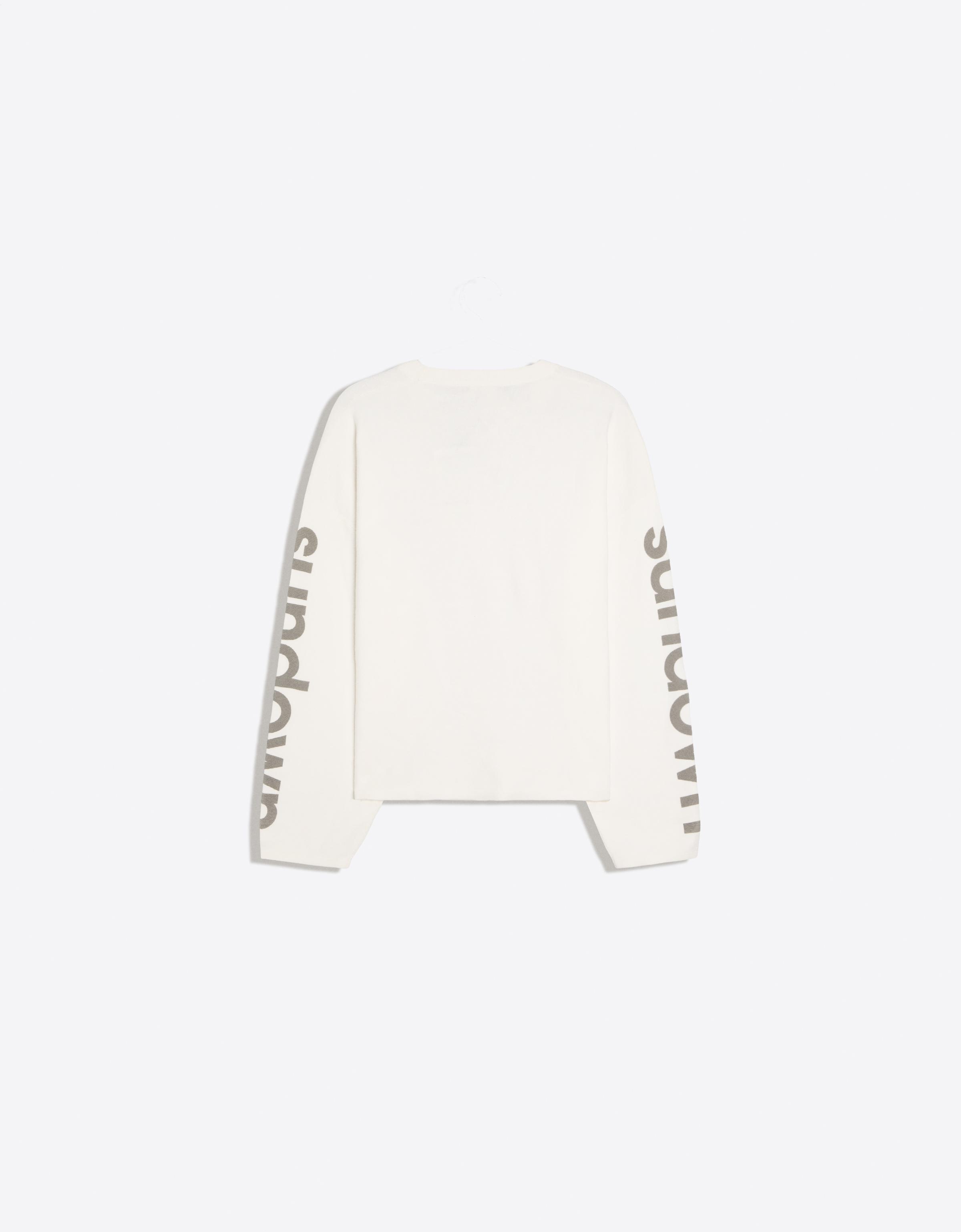 Textured print jumper — Off white