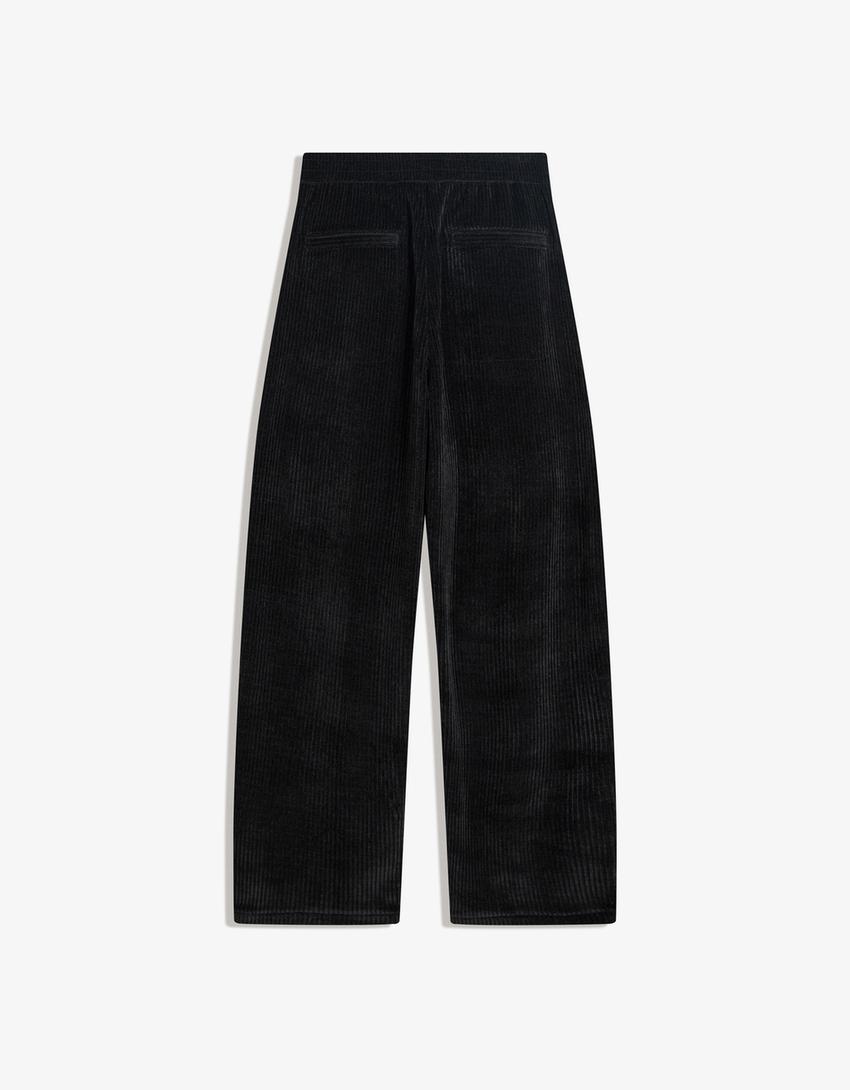 Pantalón chenilla superbaggy-Negro-4