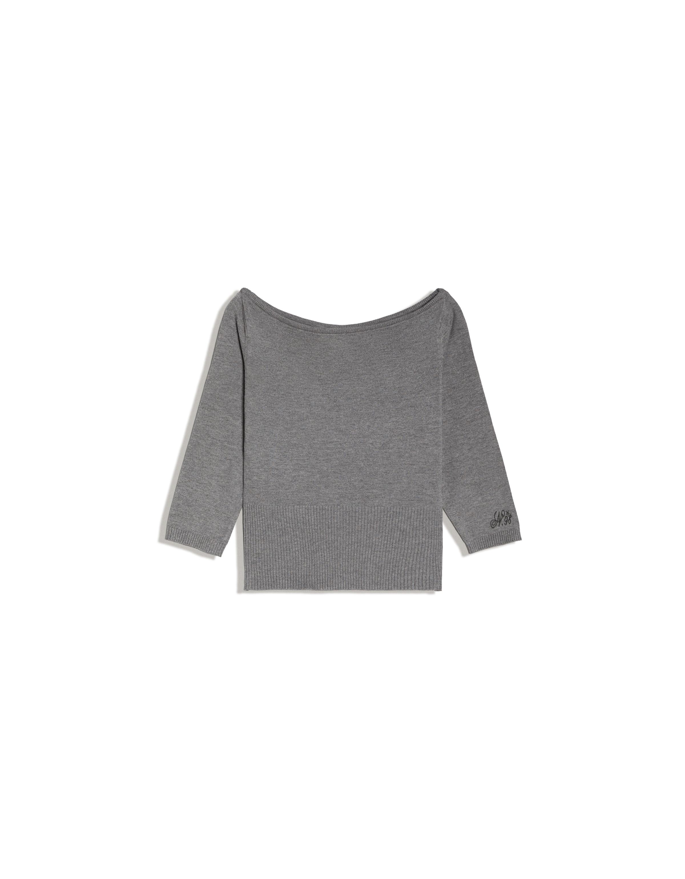 Boat neck jumper — Grey