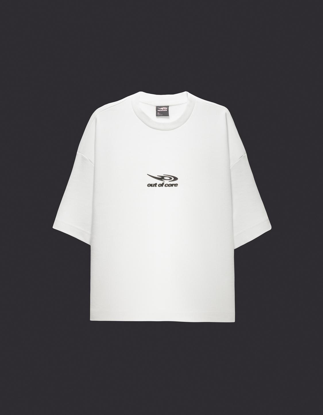 Short sleeve T-shirt with out of core logo