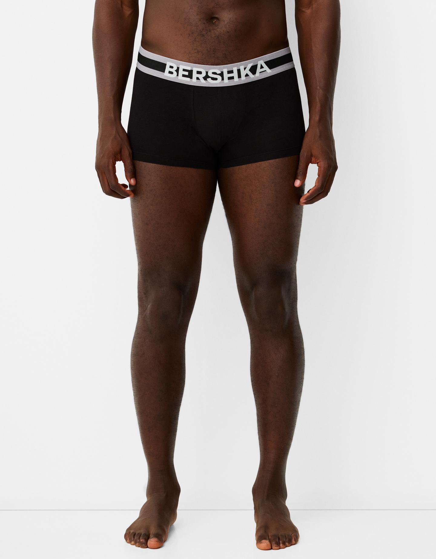 Bershka Pack 3 Boxers Cintura Print Hombre S Negro