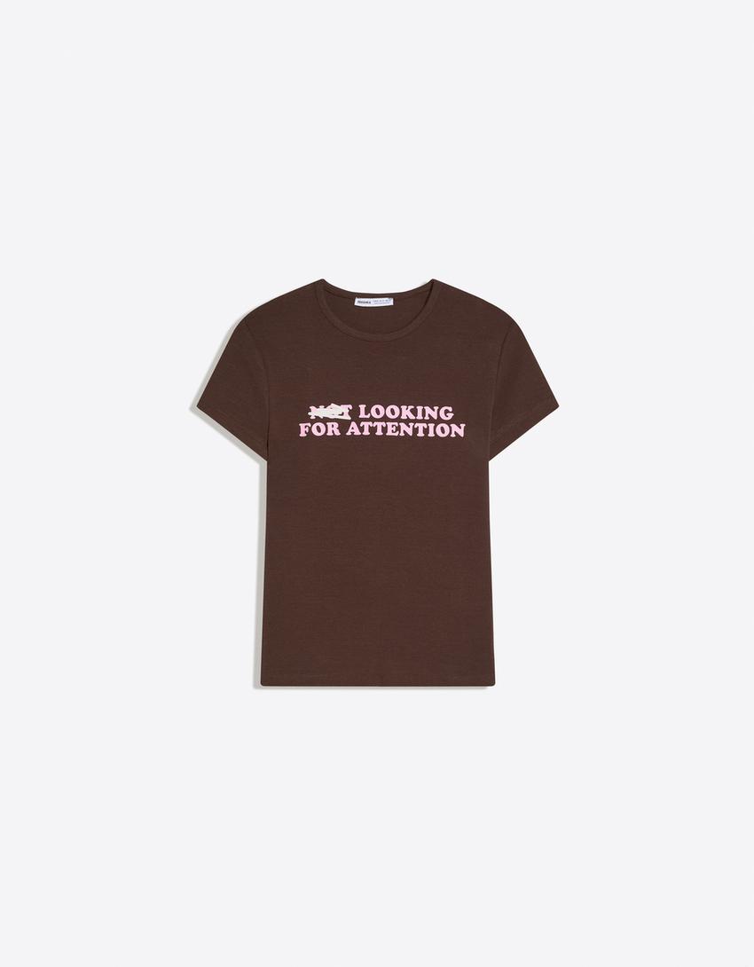 Tricou mânecă scurtă print-Ciocolată