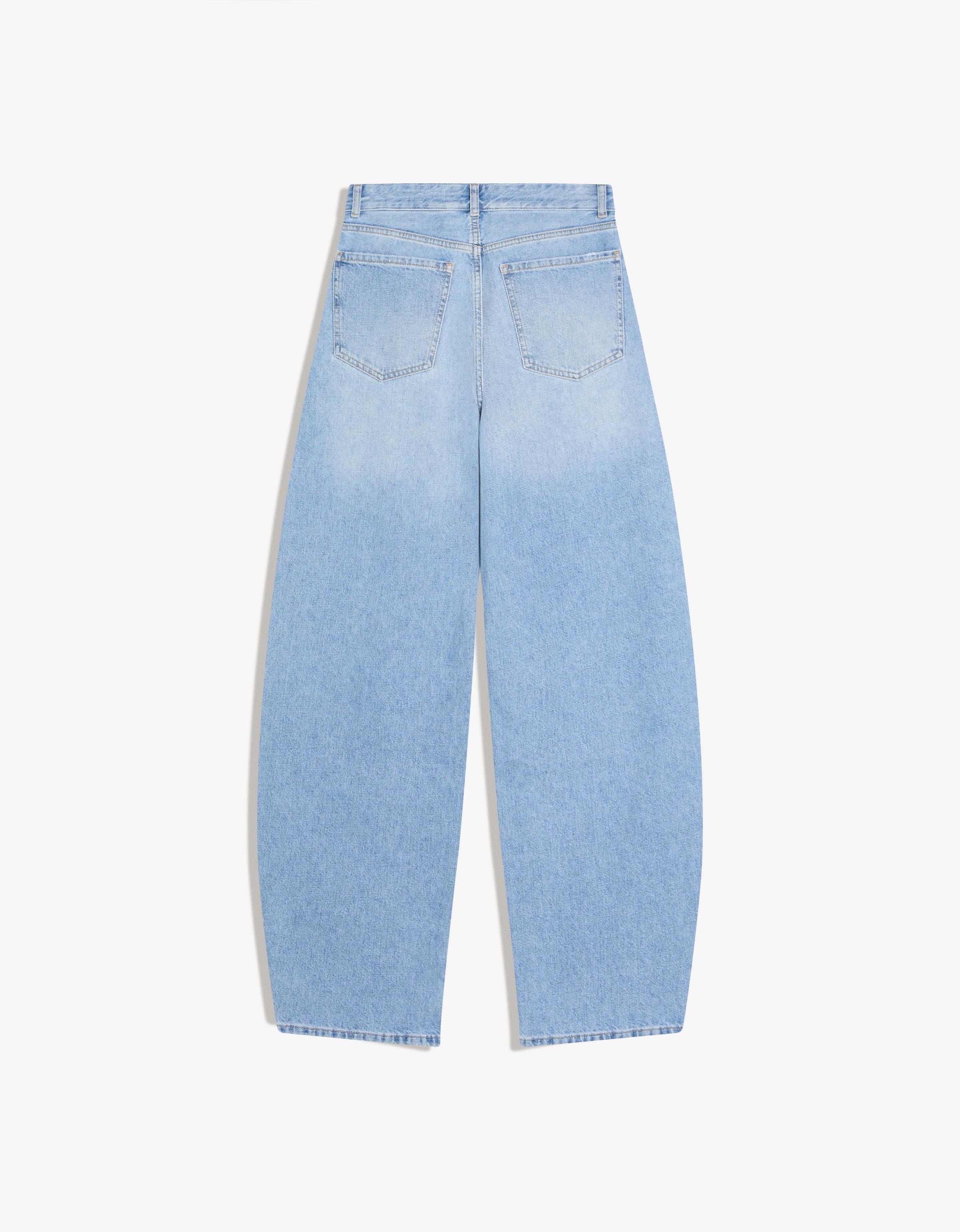 Yüksek bel barrel fit jean - Görsel 13