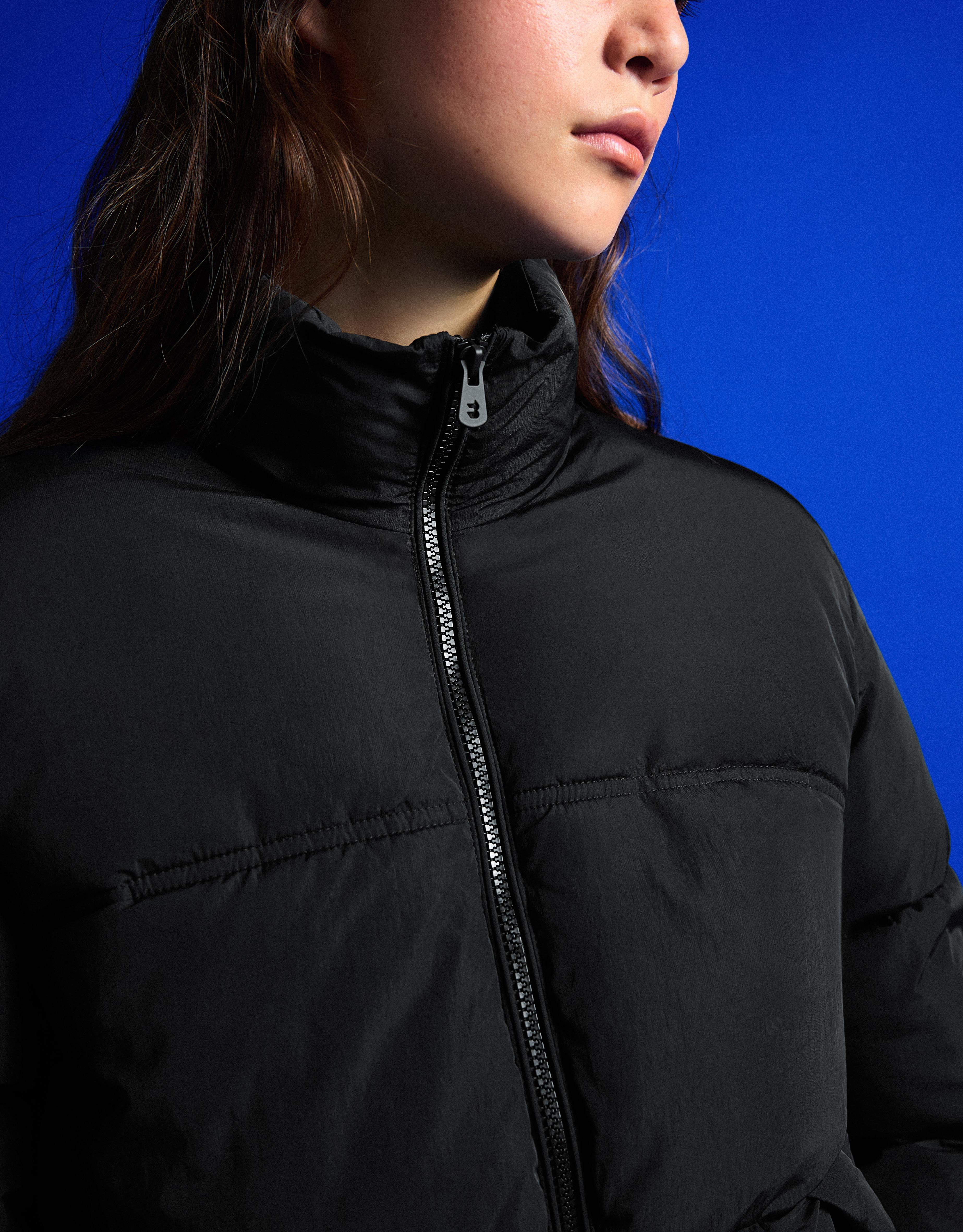 Water-repellent padded jacket — Black